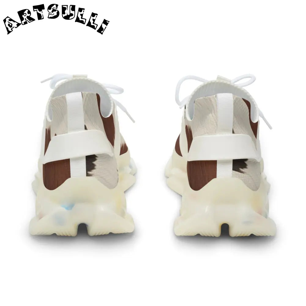JAKKOUTTHEBXX Cow Print Clear Sole Mesh Sneakers 2025