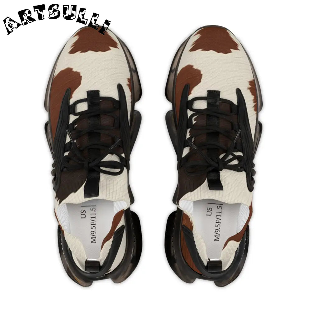 JAKKOUTTHEBXX Cow Print Clear Sole Mesh Sneakers 2025
