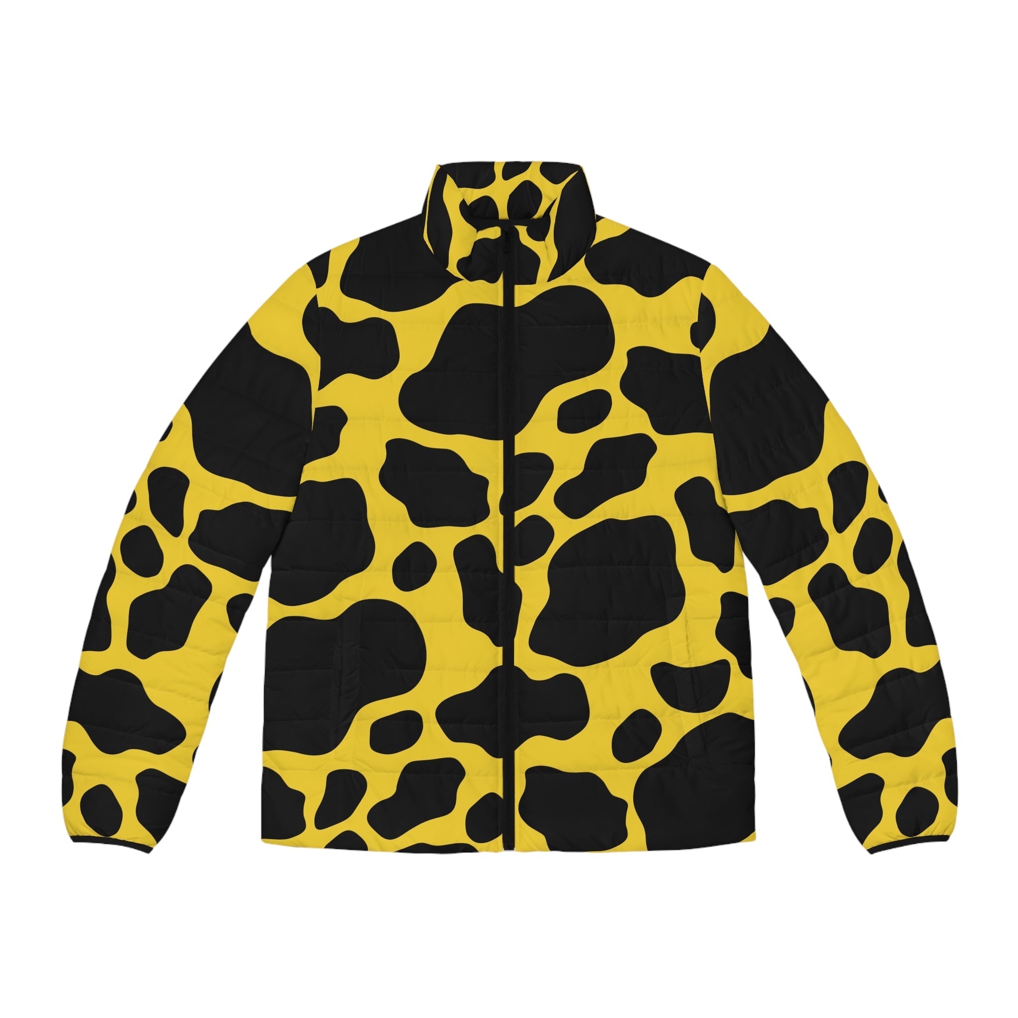 Men's Puffer Jacket (AOP), Artsulli - Art is Long, Life is Short, All Over Prints, Size, S, Color, Black zipper, , , 72426379320468298623