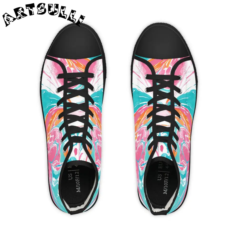 JAKKOUTTHEBXX Men’s Swirl High Tops with Breathable Polyester Canvas 2025