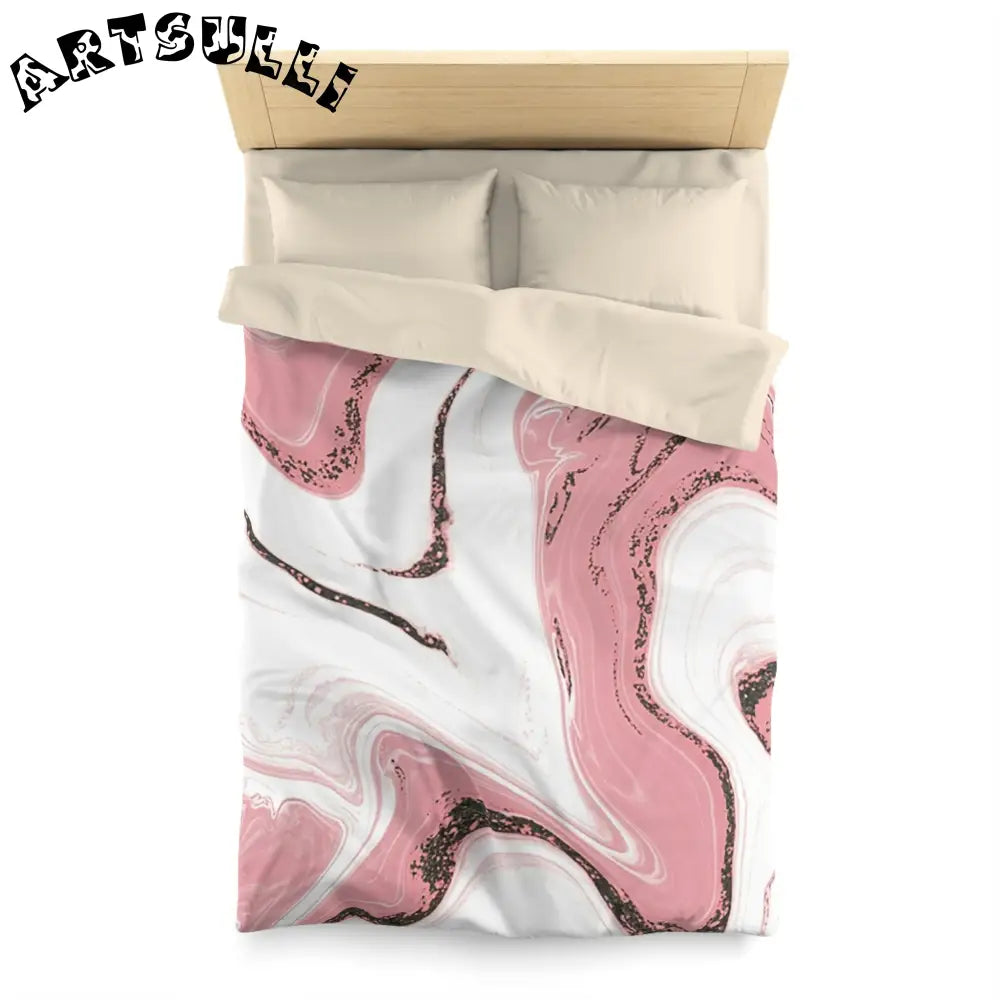 JAKKOUTTHEBXX Soft Pink Marble Duvet Cover 2025