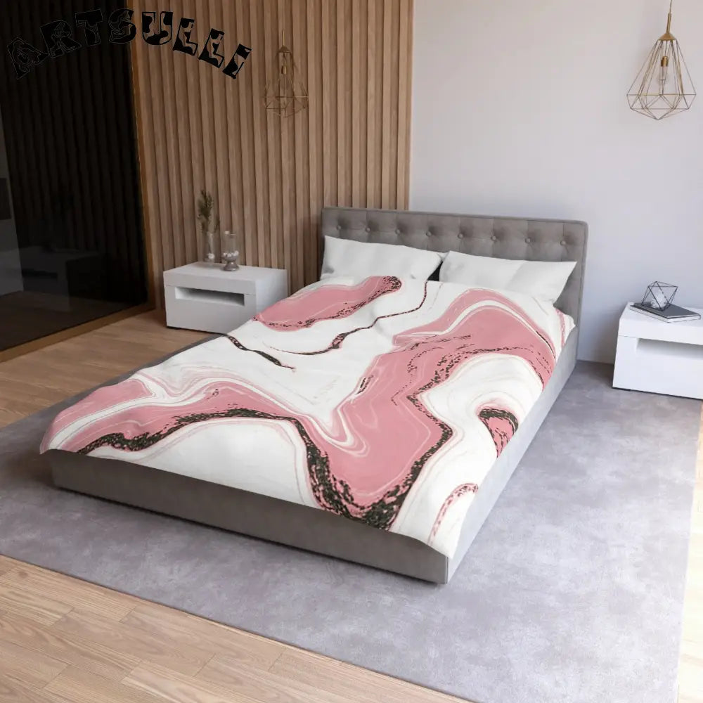 JAKKOUTTHEBXX Soft Pink Marble Duvet Cover 2025