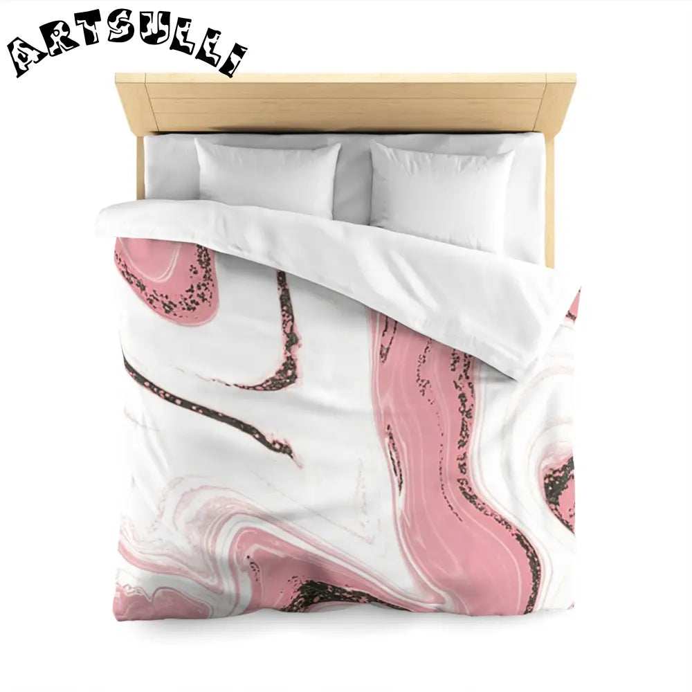 JAKKOUTTHEBXX Soft Pink Marble Duvet Cover 2025