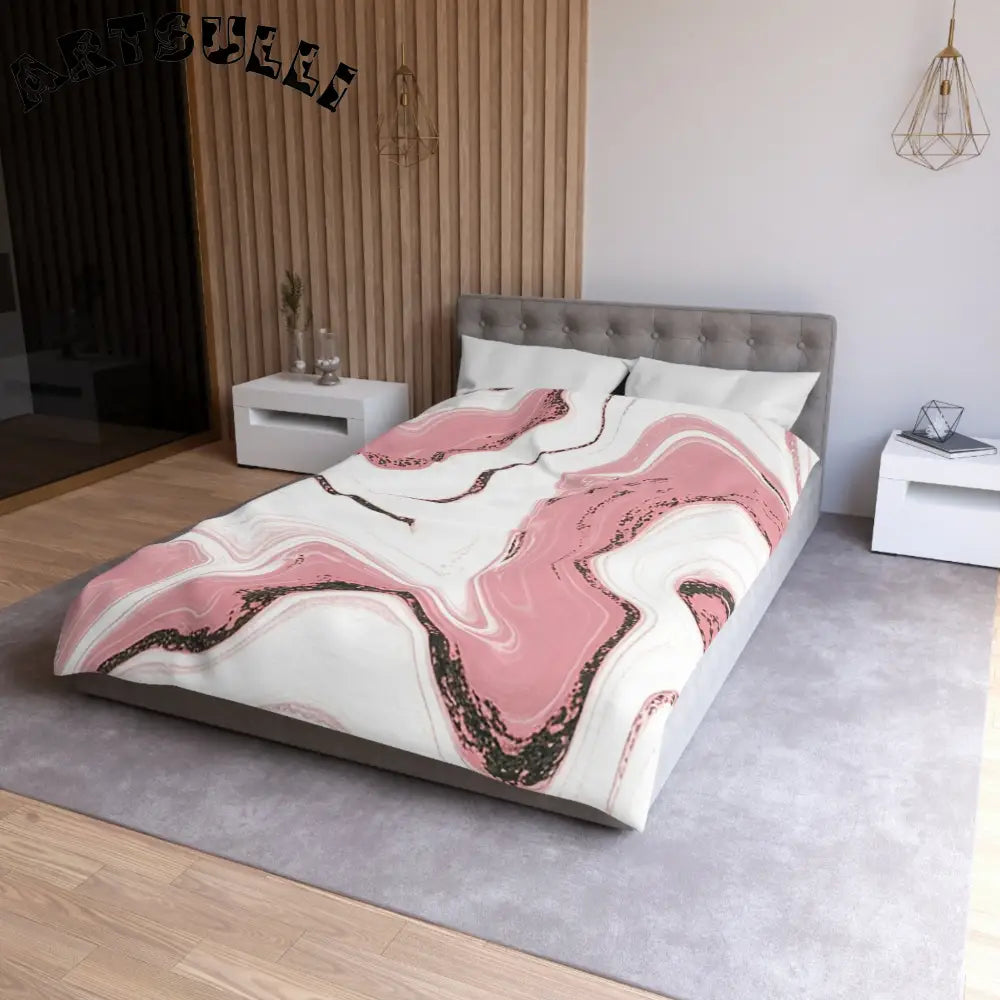 JAKKOUTTHEBXX Soft Pink Marble Duvet Cover 2025