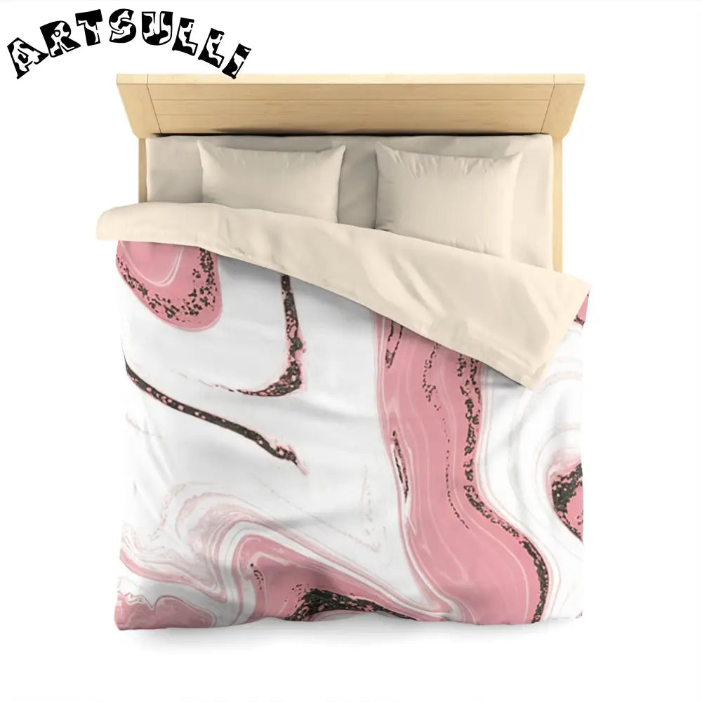 JAKKOUTTHEBXX Soft Pink Marble Duvet Cover 2025