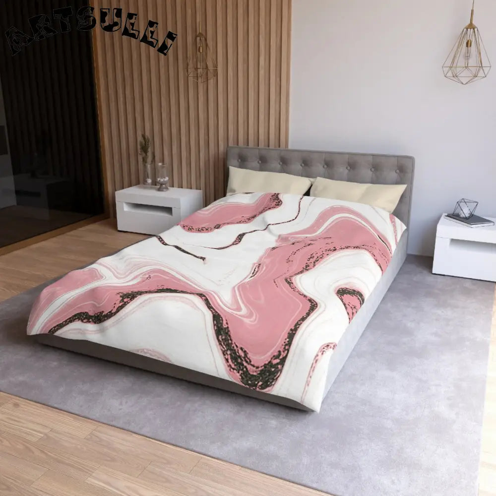 JAKKOUTTHEBXX Soft Pink Marble Duvet Cover 2025