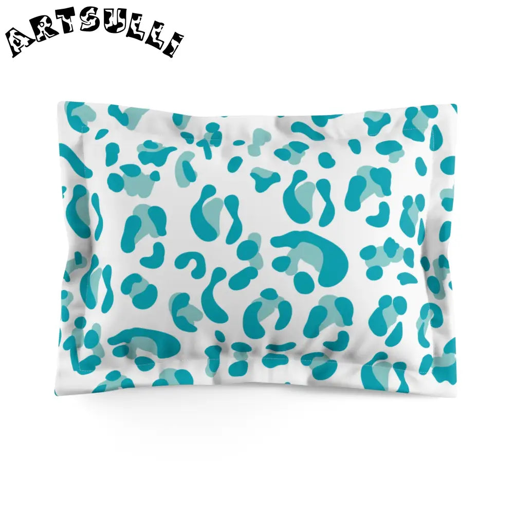 JAKKOUTTHEBXX Teal Leopard Print Pillow Sham 2025