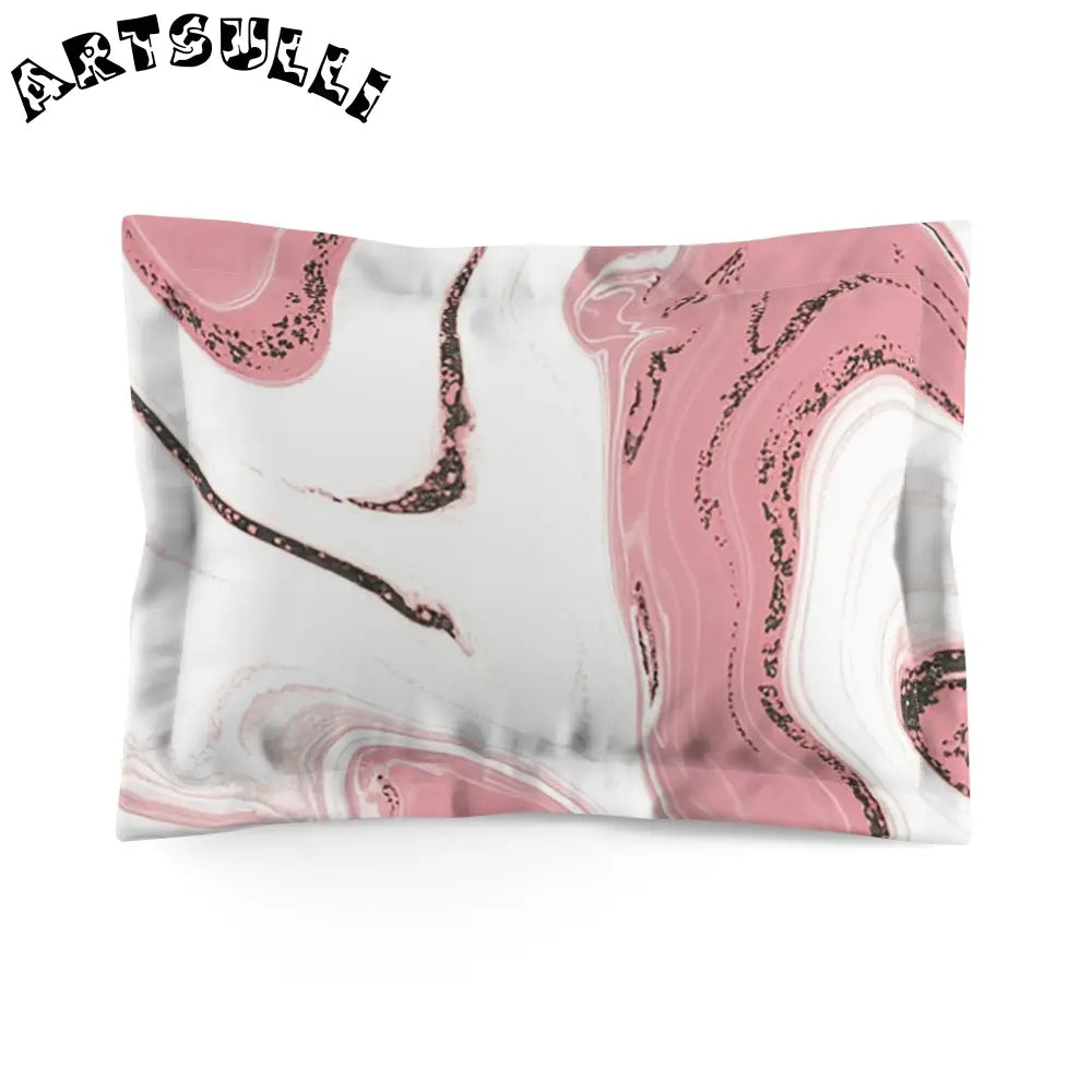 JAKKOUTTHEBXX Pink and White Marble Pillowcase 2025