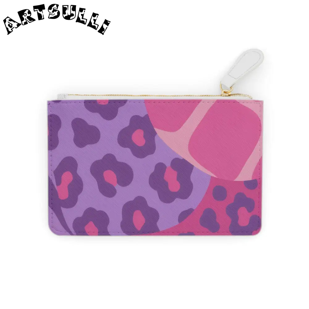 JAKKOUTTHEBXX Purple and Pink Leopard Print Clutch Bag 2025