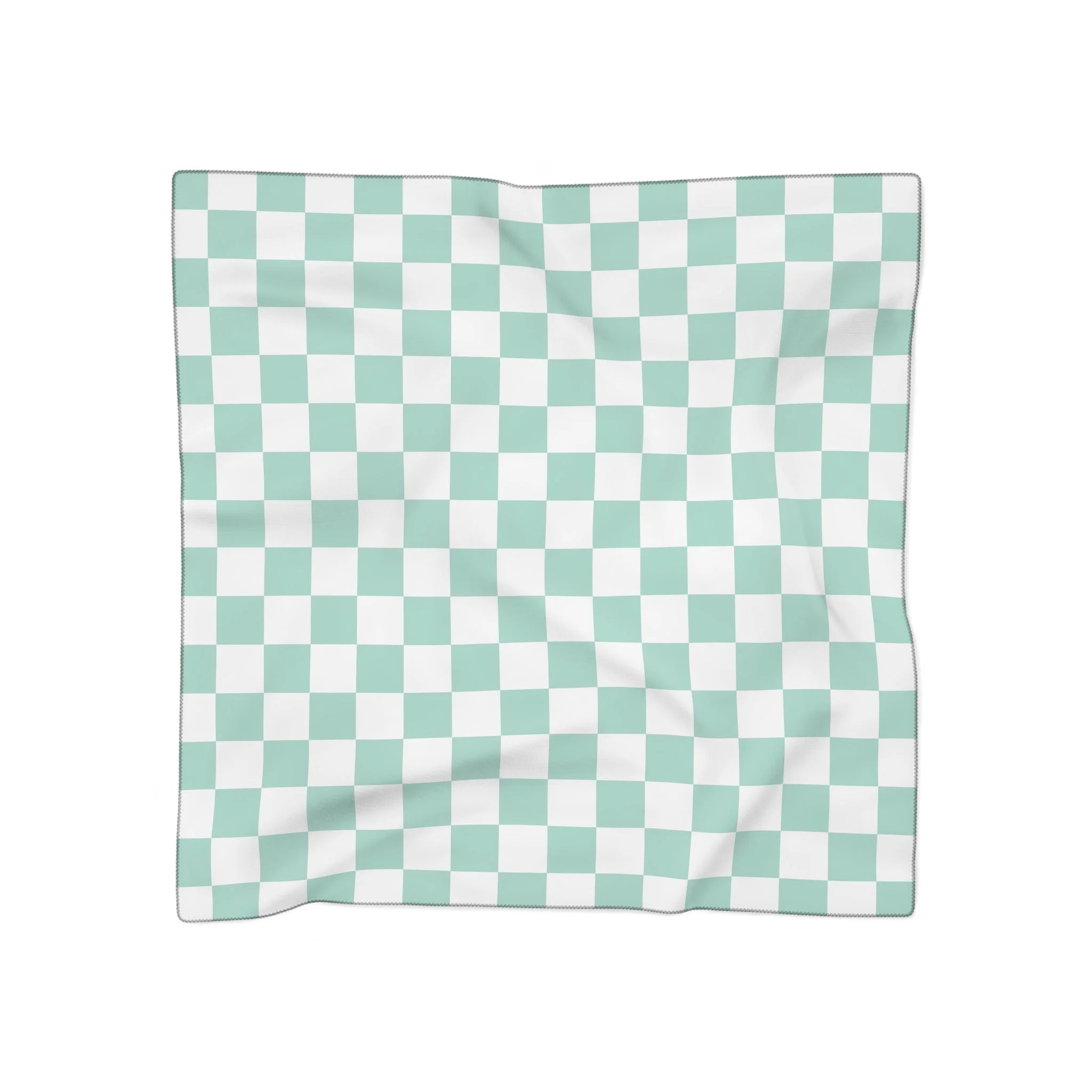 JAKKOUTTHEBXX Mint Green Checkered Sheer Scarf 2025