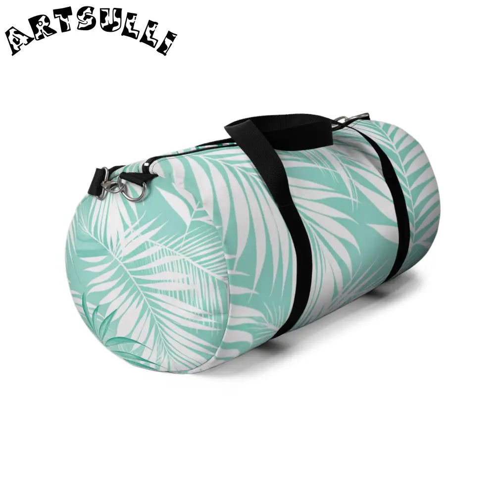 JAKKOUTTHEBXX Mint Green Palm Leaf Duffel Bag 2025