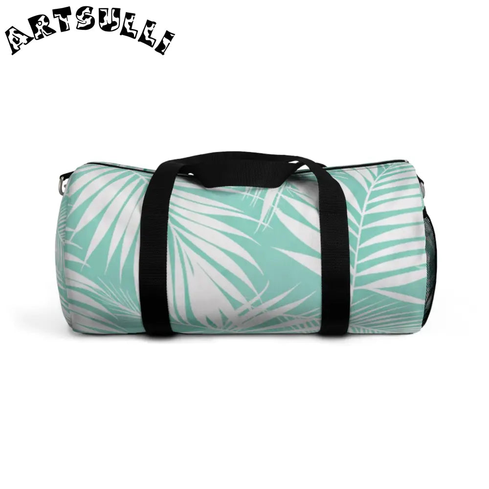JAKKOUTTHEBXX Mint Green Palm Leaf Duffel Bag 2025