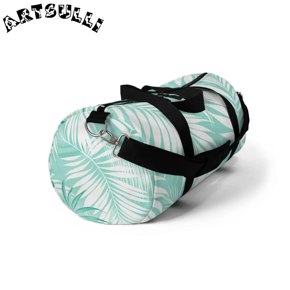 JAKKOUTTHEBXX Mint Green Palm Leaf Duffel Bag 2025