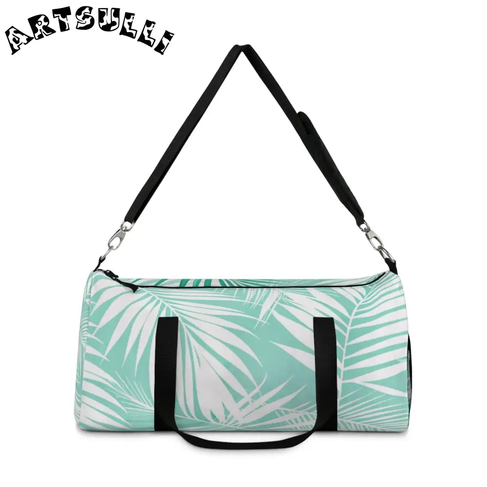 JAKKOUTTHEBXX Mint Green Palm Leaf Duffel Bag 2025