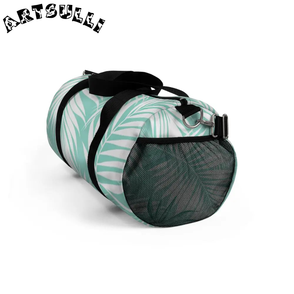 JAKKOUTTHEBXX Mint Green Palm Leaf Duffel Bag 2025