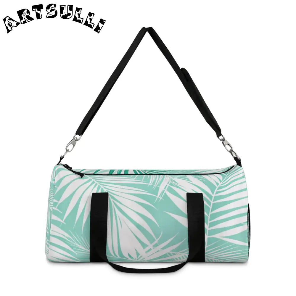 JAKKOUTTHEBXX Mint Green Palm Leaf Duffel Bag 2025