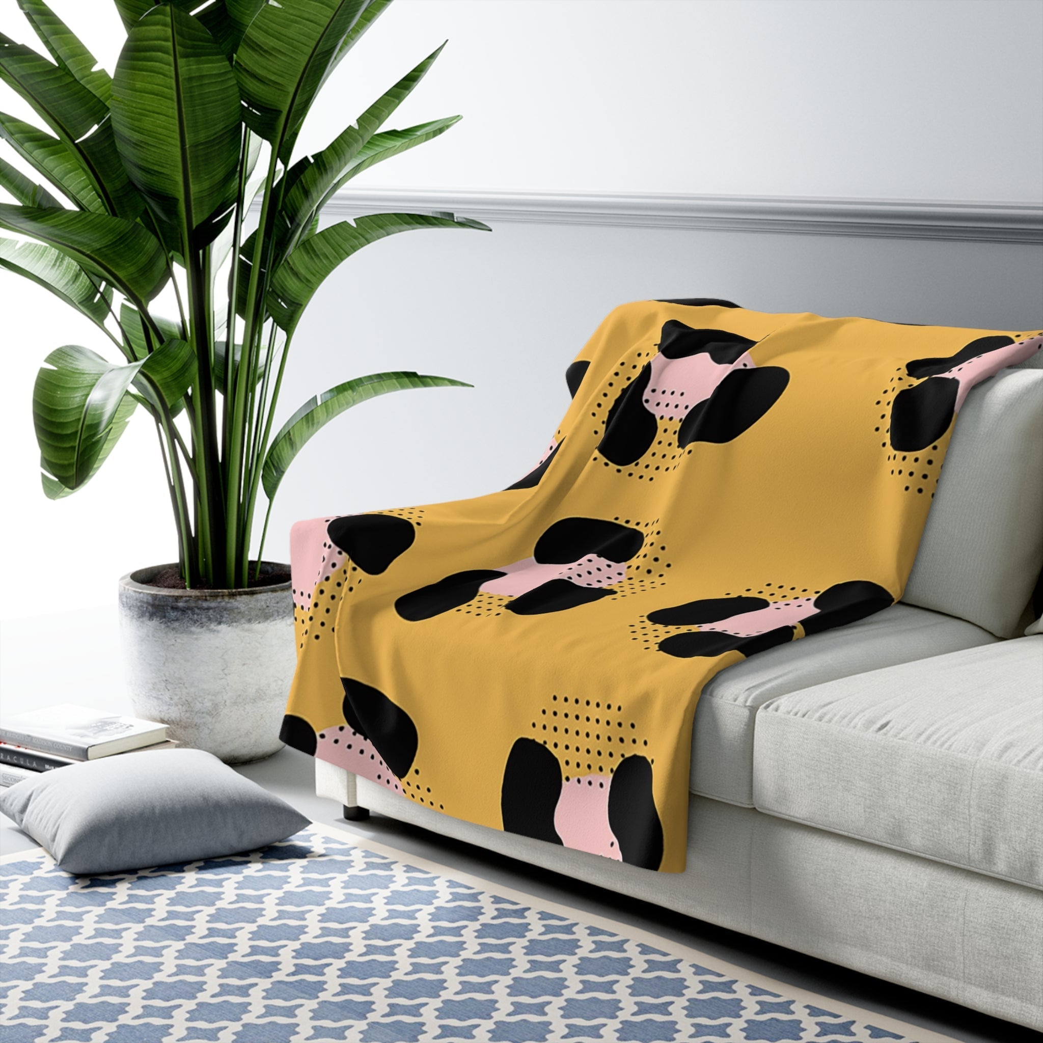 Modern Leopard Print Sherpa Fleece Blanket, Artsulli - Art is Long, Life is Short, Home Decor, , , , , , , 