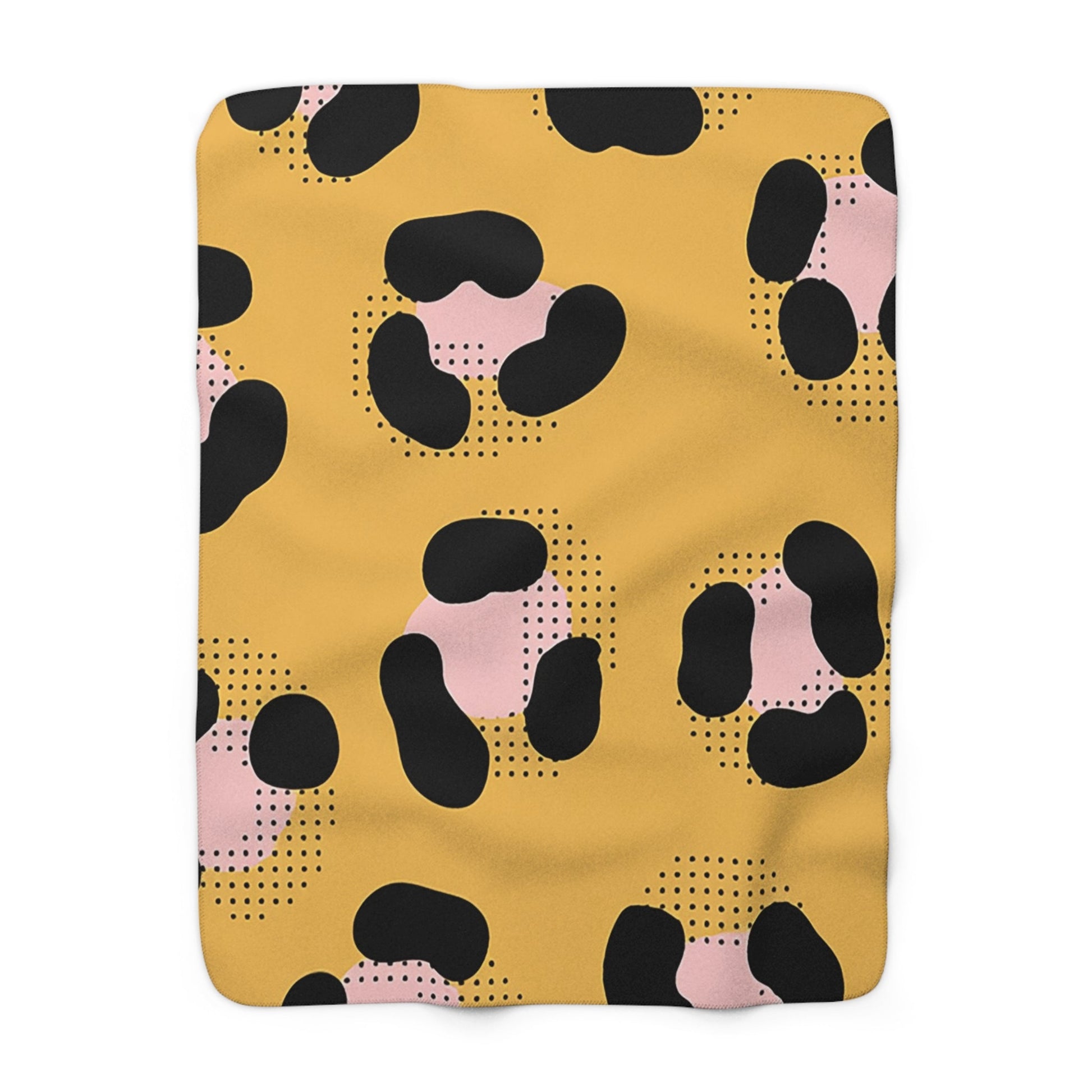 Modern Leopard Print Sherpa Fleece Blanket, Artsulli - Art is Long, Life is Short, Home Decor, Size, 50" × 60", , , , , 29934647315841510565