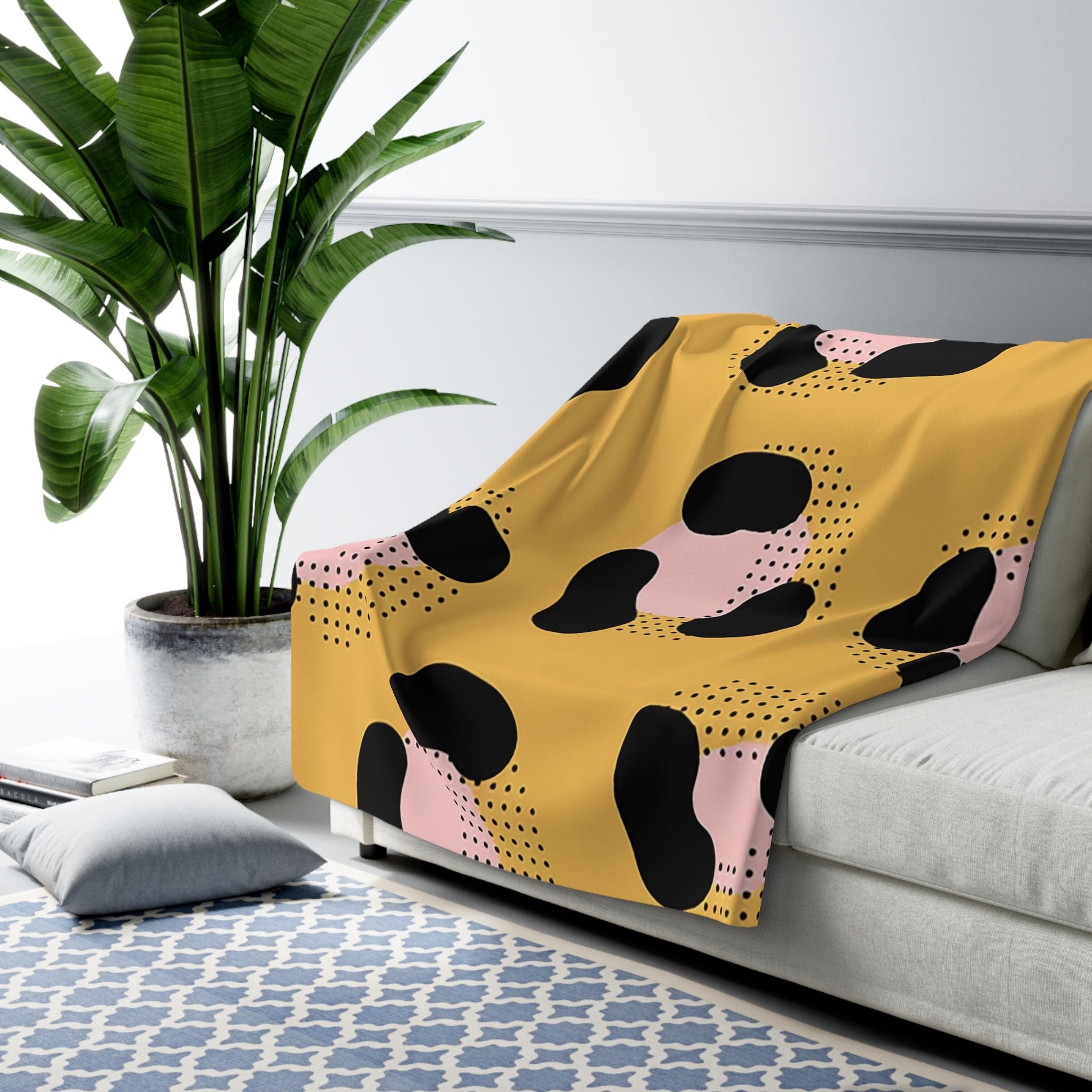 Modern Leopard Print Sherpa Fleece Blanket, Artsulli - Art is Long, Life is Short, Home Decor, , , , , , , 