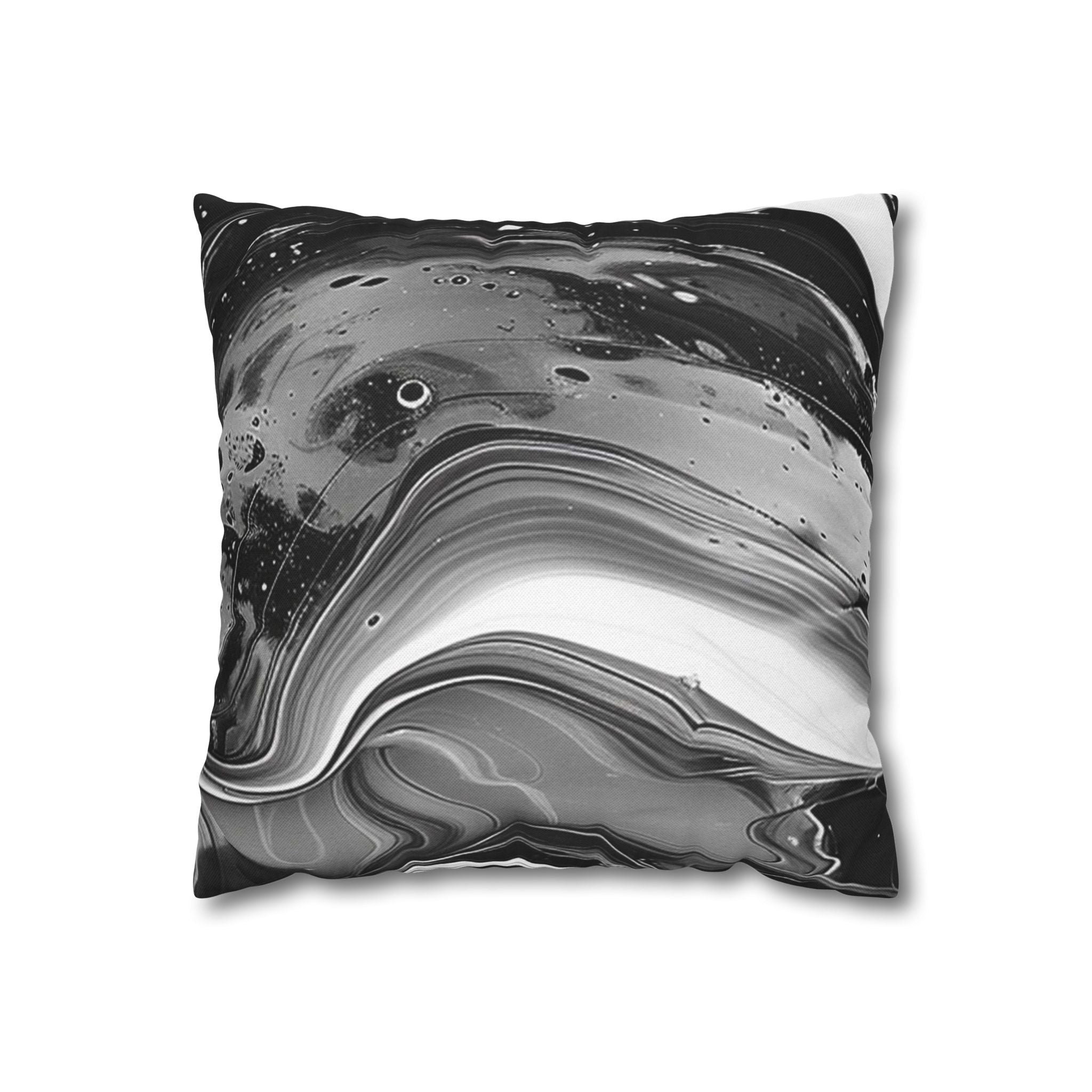Printify Monochrome Abstract Art Throw Pillow 2025