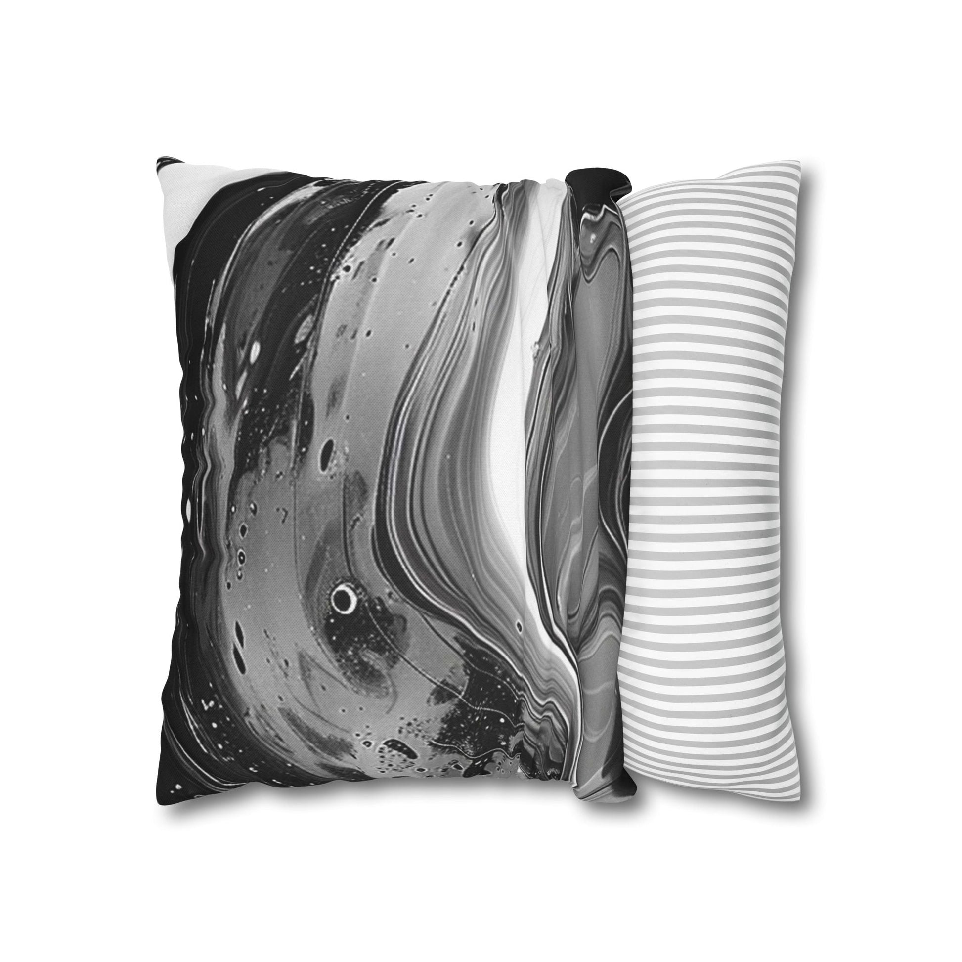 Monochrome Abstract Art Throw Pillow, Artsulli - Art is Long, Life is Short, Home Decor, , , , , , , 