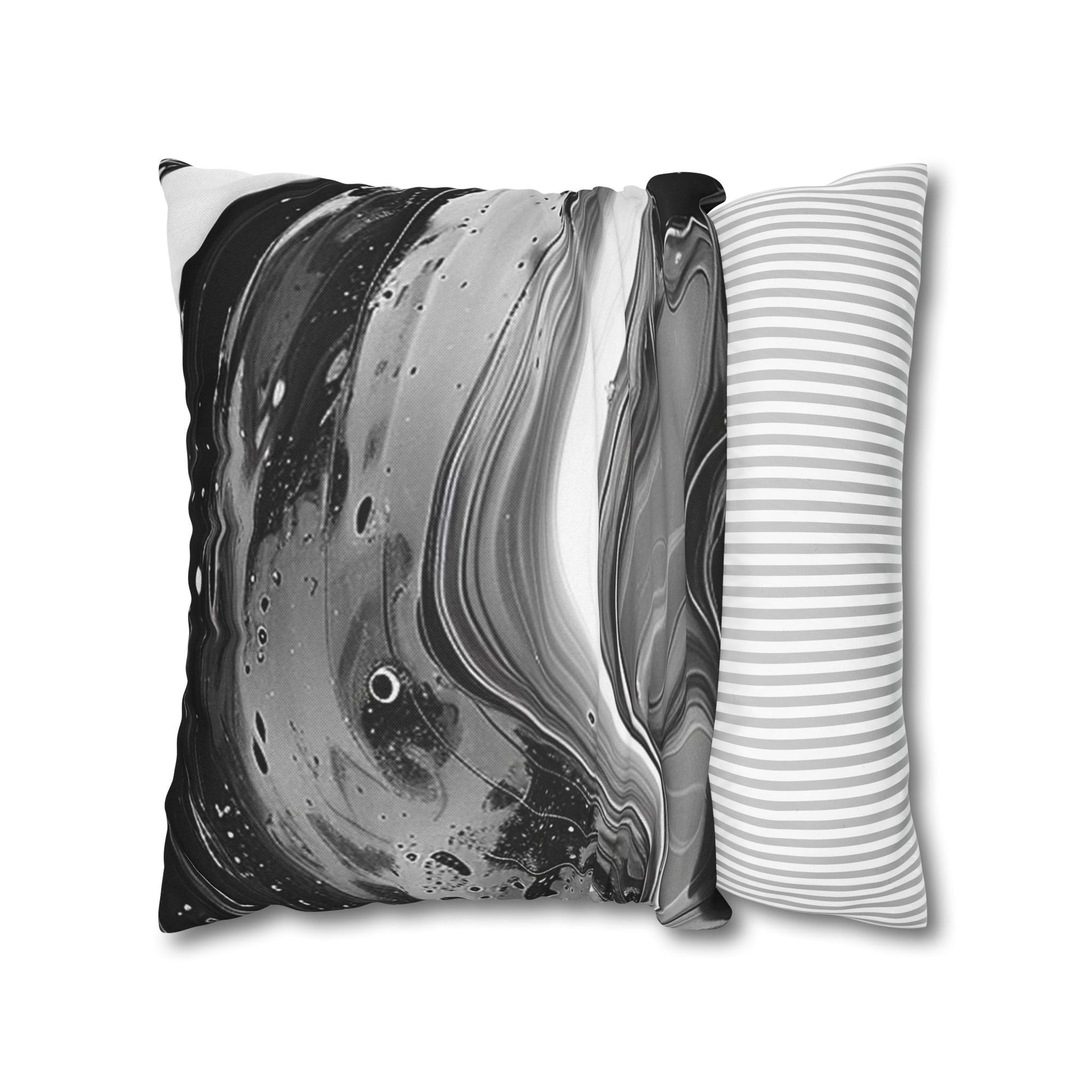 Monochrome Abstract Art Throw Pillow, Artsulli - Art is Long, Life is Short, Home Decor, , , , , , , 