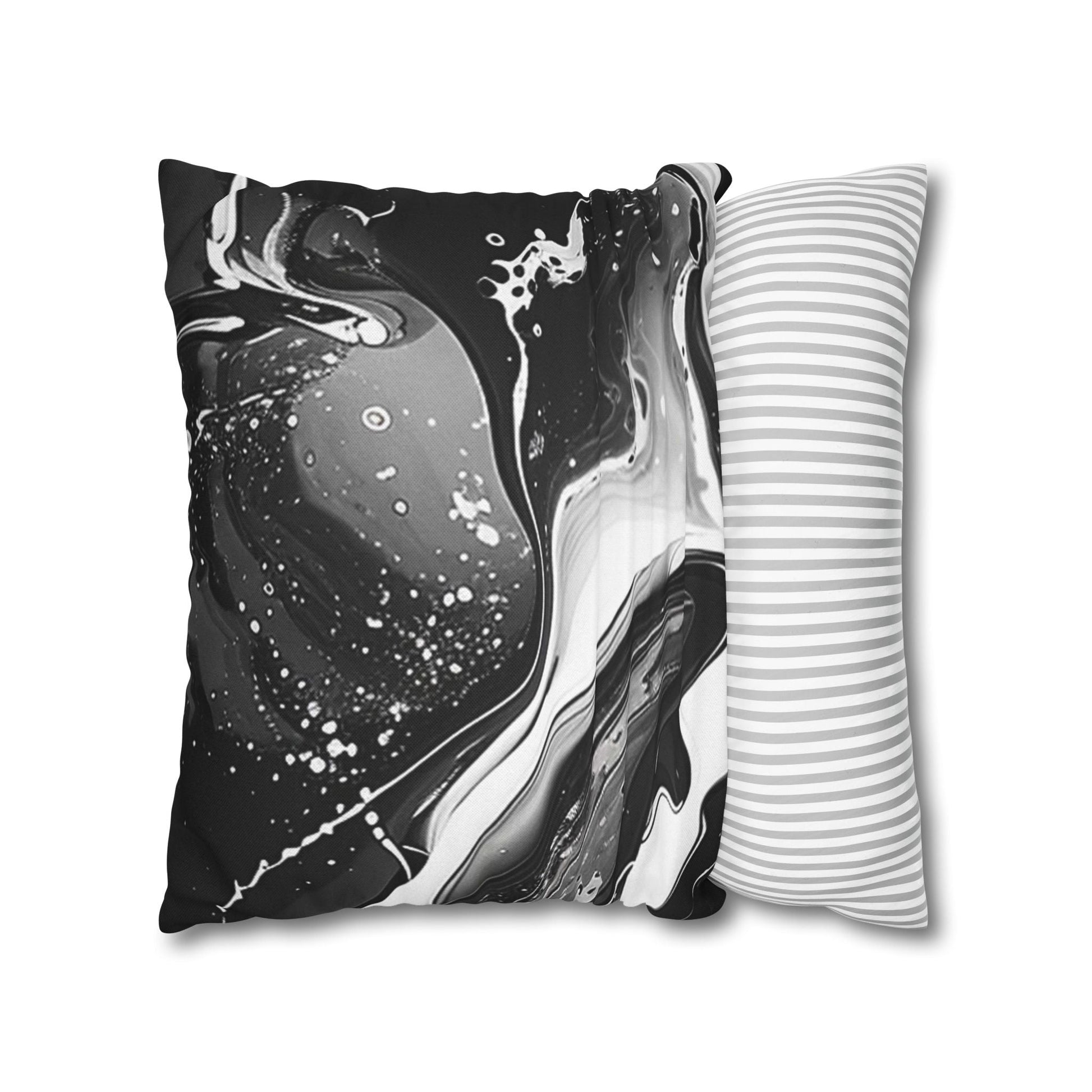 Monochrome Abstract Art Throw Pillow, Artsulli - Art is Long, Life is Short, Home Decor, , , , , , , 