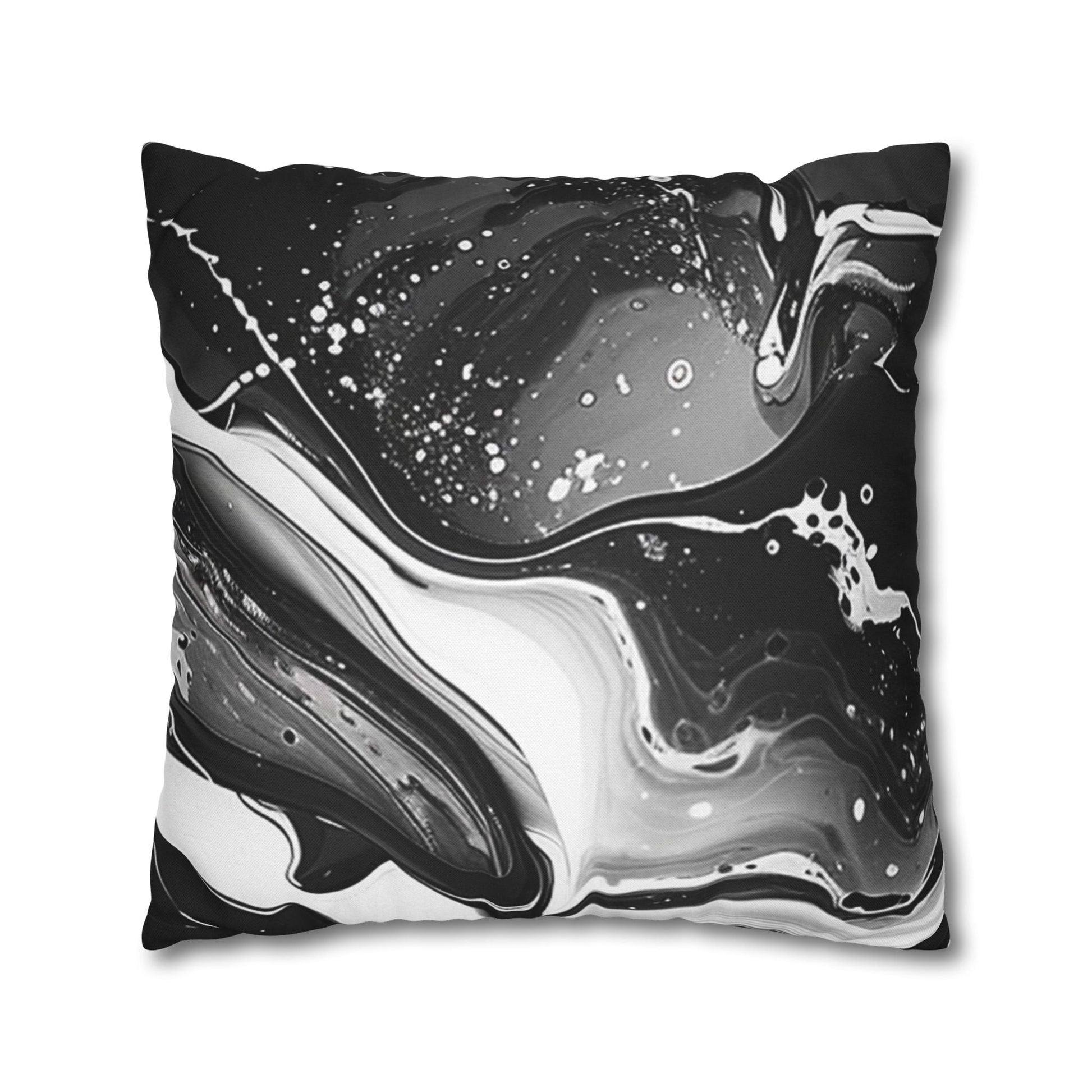 Monochrome Abstract Art Throw Pillow, Artsulli - Art is Long, Life is Short, Home Decor, , , , , , , 