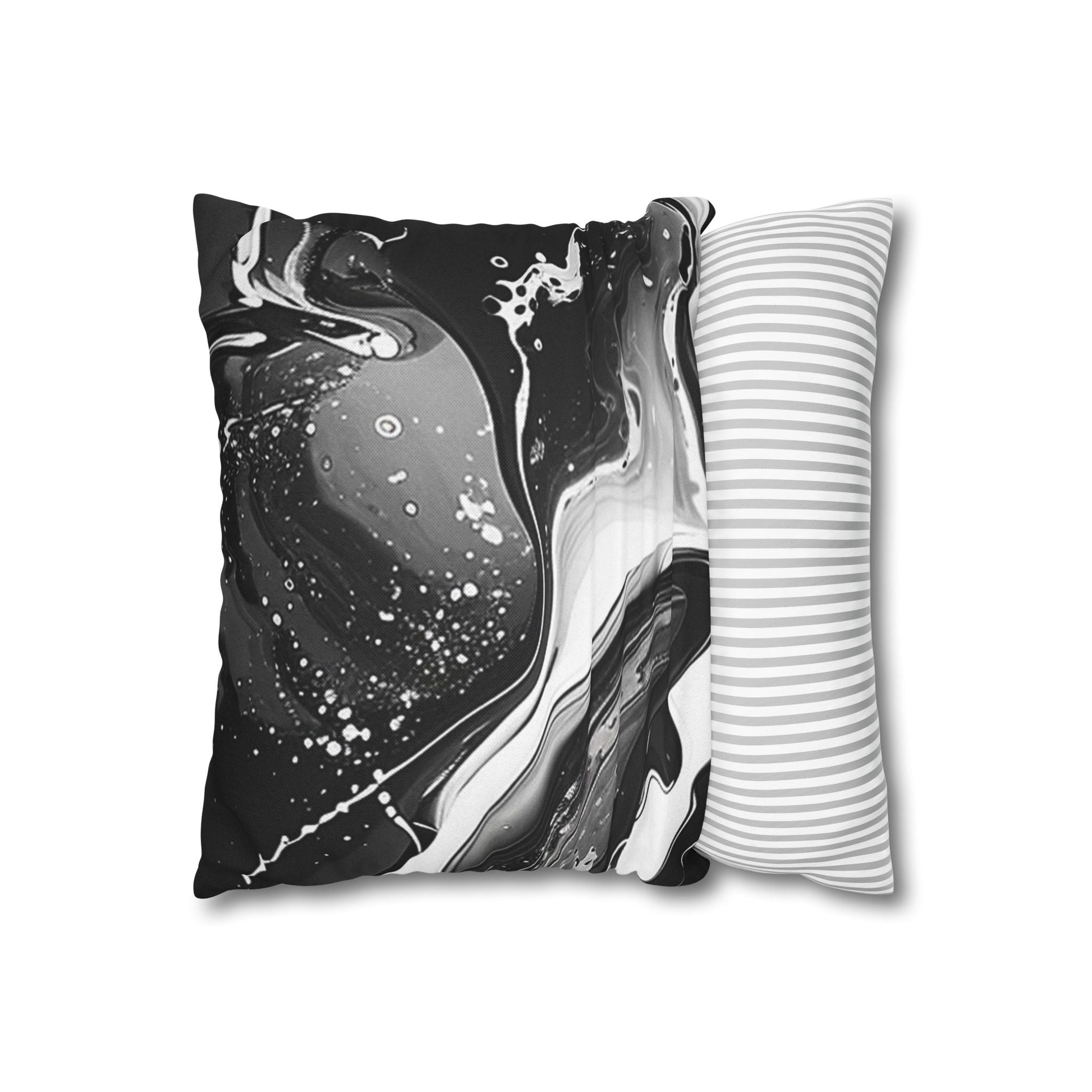 Monochrome Abstract Art Throw Pillow, Artsulli - Art is Long, Life is Short, Home Decor, , , , , , , 