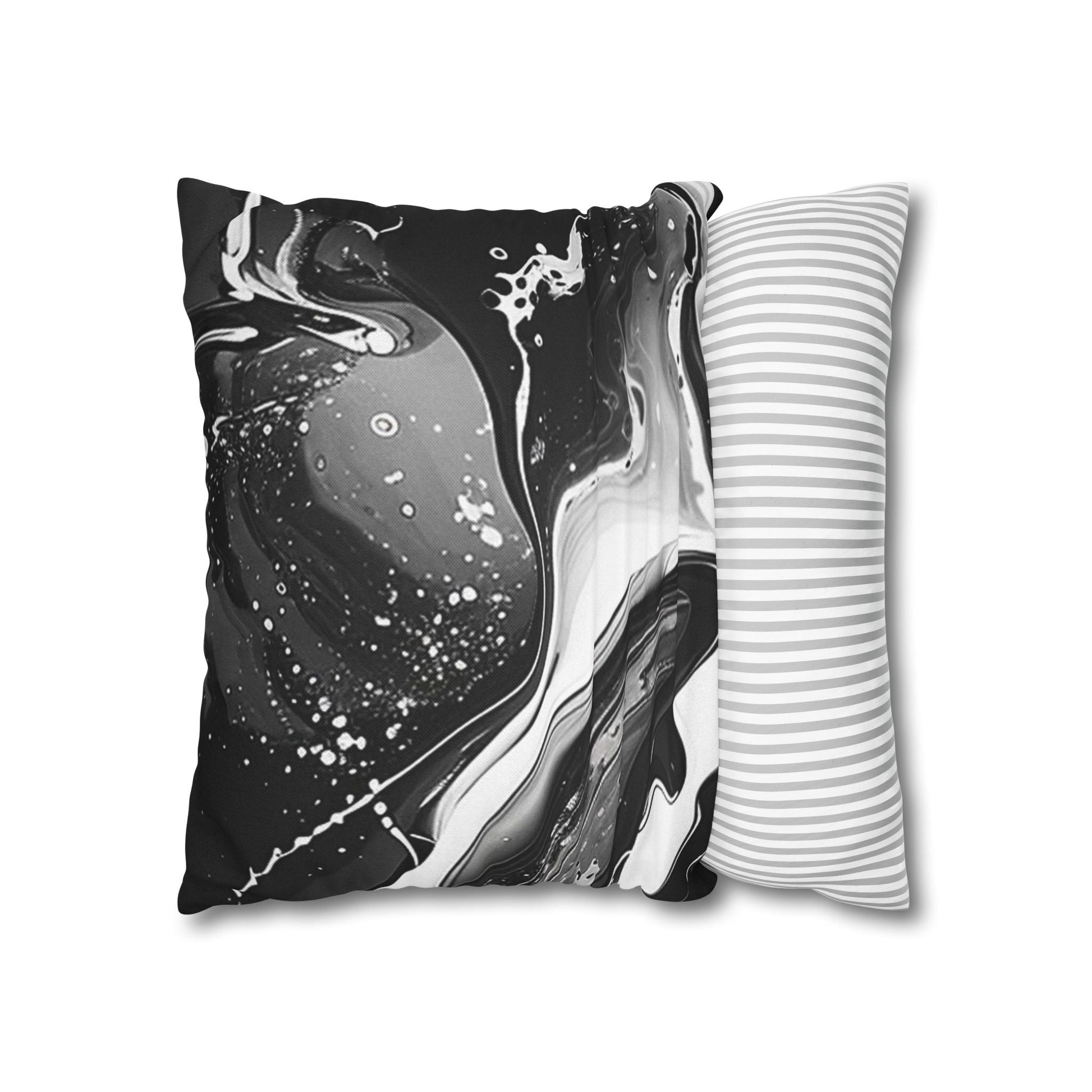 Monochrome Abstract Art Throw Pillow, Artsulli - Art is Long, Life is Short, Home Decor, , , , , , , 