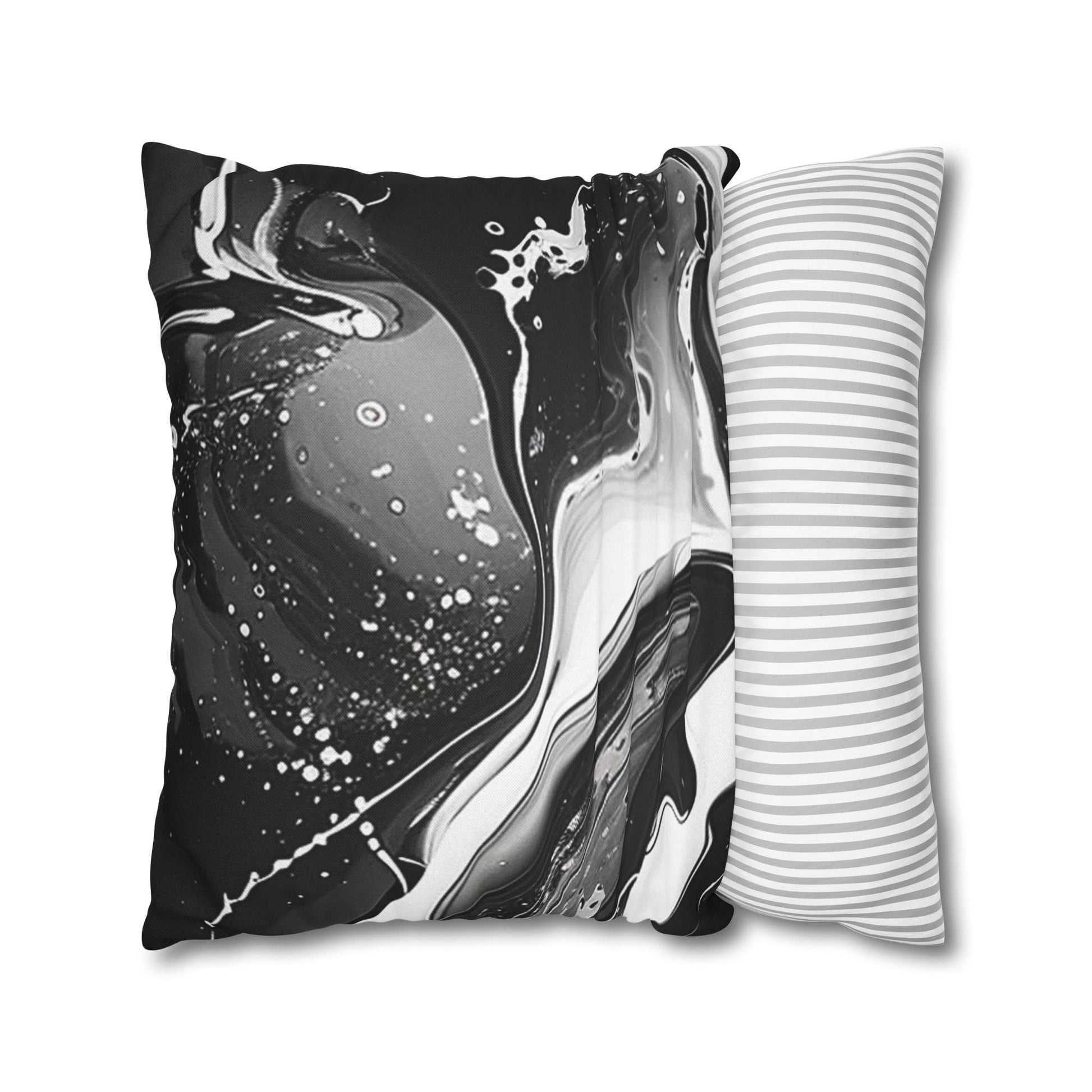 Monochrome Abstract Art Throw Pillow, Artsulli - Art is Long, Life is Short, Home Decor, , , , , , , 