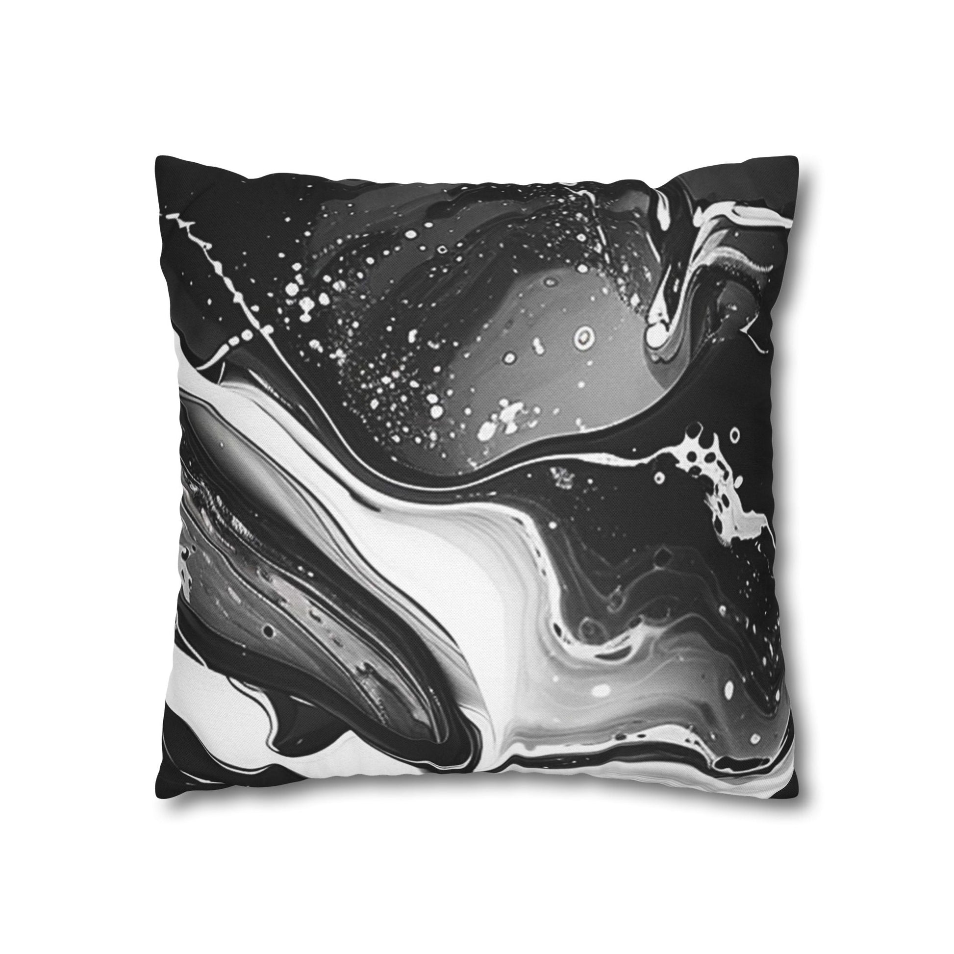 Monochrome Abstract Art Throw Pillow, Artsulli - Art is Long, Life is Short, Home Decor, , , , , , , 