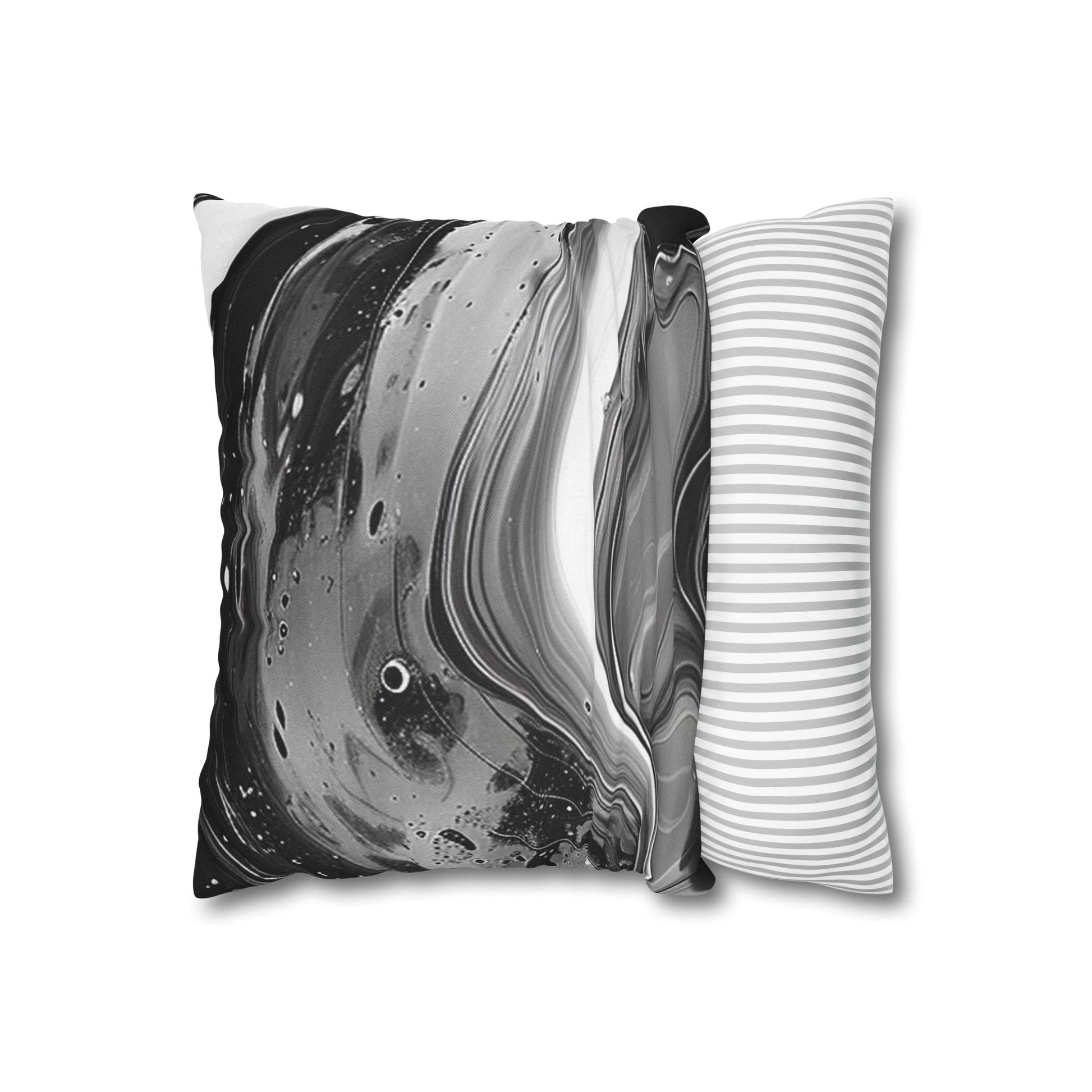 Monochrome Abstract Art Throw Pillow, Artsulli - Art is Long, Life is Short, Home Decor, , , , , , , 