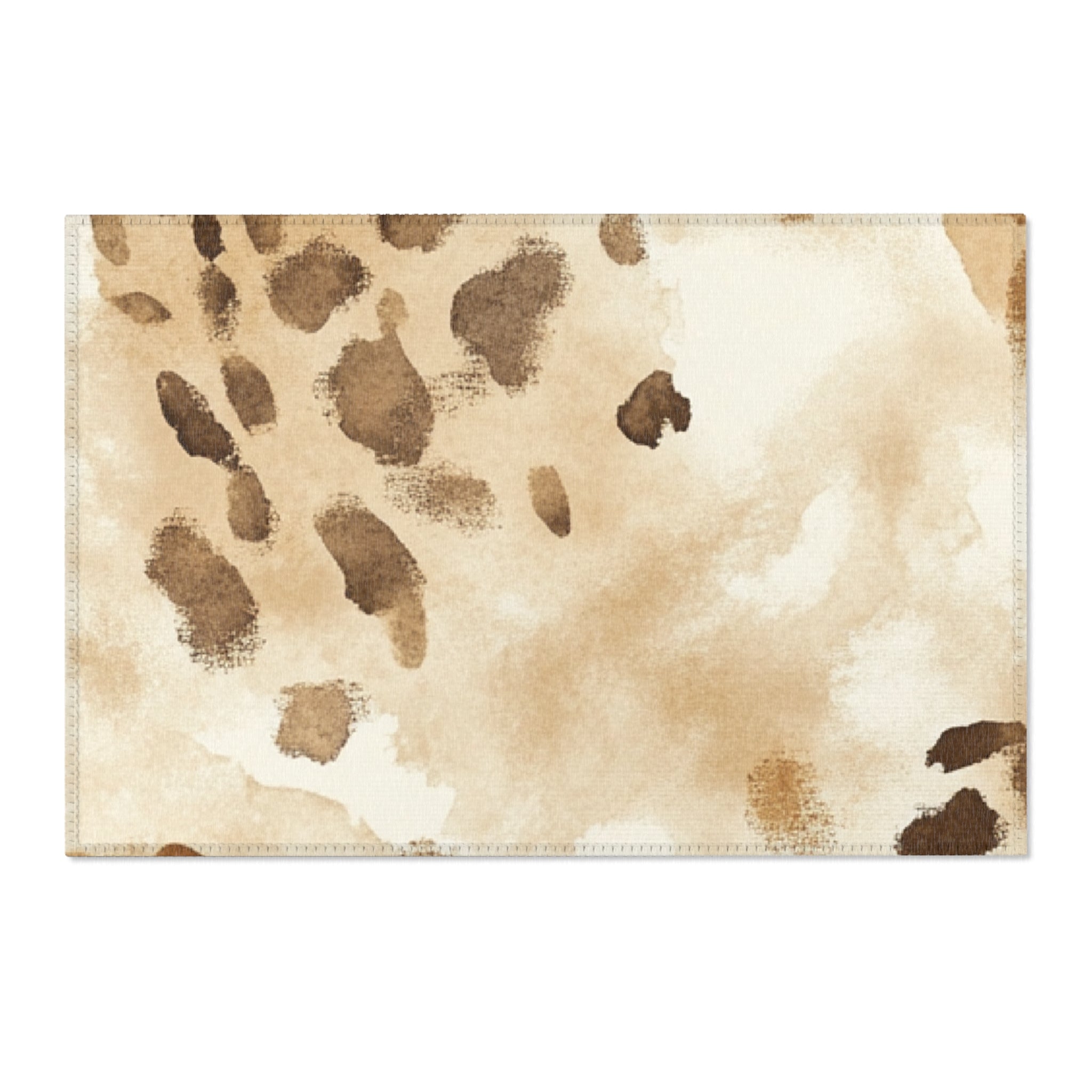 Mottled Brown and Beige Cowhide Area Rug, Artsulli - Art is Long, Life is Short, Home Decor, Size, 36" × 24", , , , , 30450521046659455997