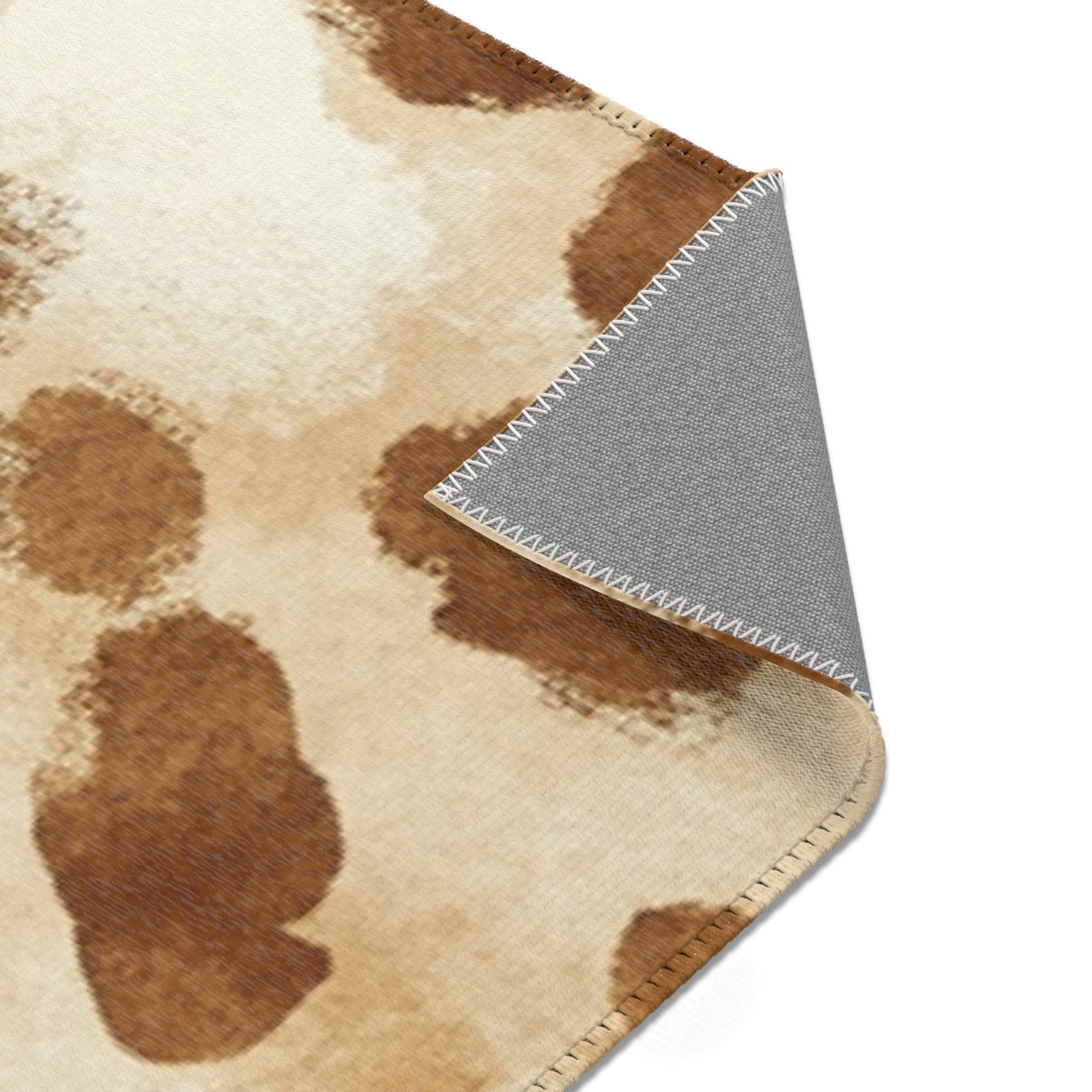 Mottled Brown and Beige Cowhide Area Rug, Artsulli - Art is Long, Life is Short, Home Decor, , , , , , , 