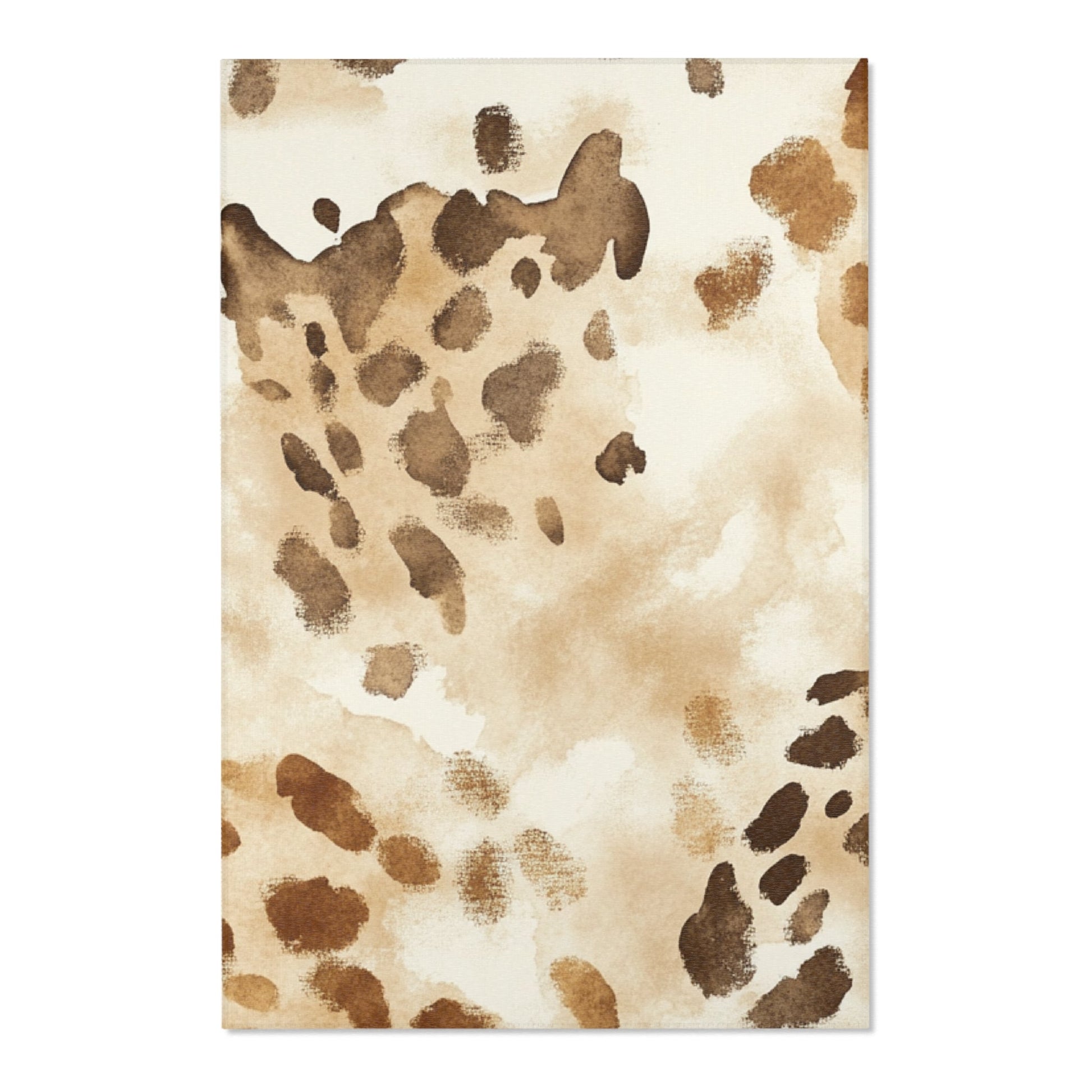 Mottled Brown and Beige Cowhide Area Rug, Artsulli - Art is Long, Life is Short, Home Decor, Size, 48" × 72", , , , , 30364701241101388792