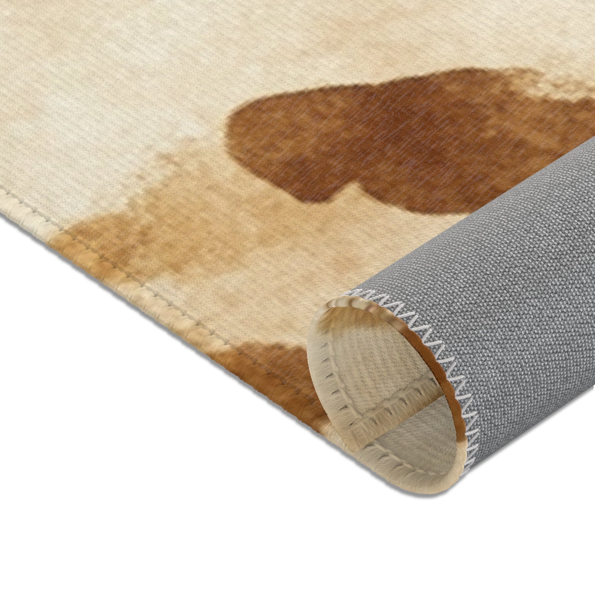 Mottled Brown and Beige Cowhide Area Rug, Artsulli - Art is Long, Life is Short, Home Decor, , , , , , , 