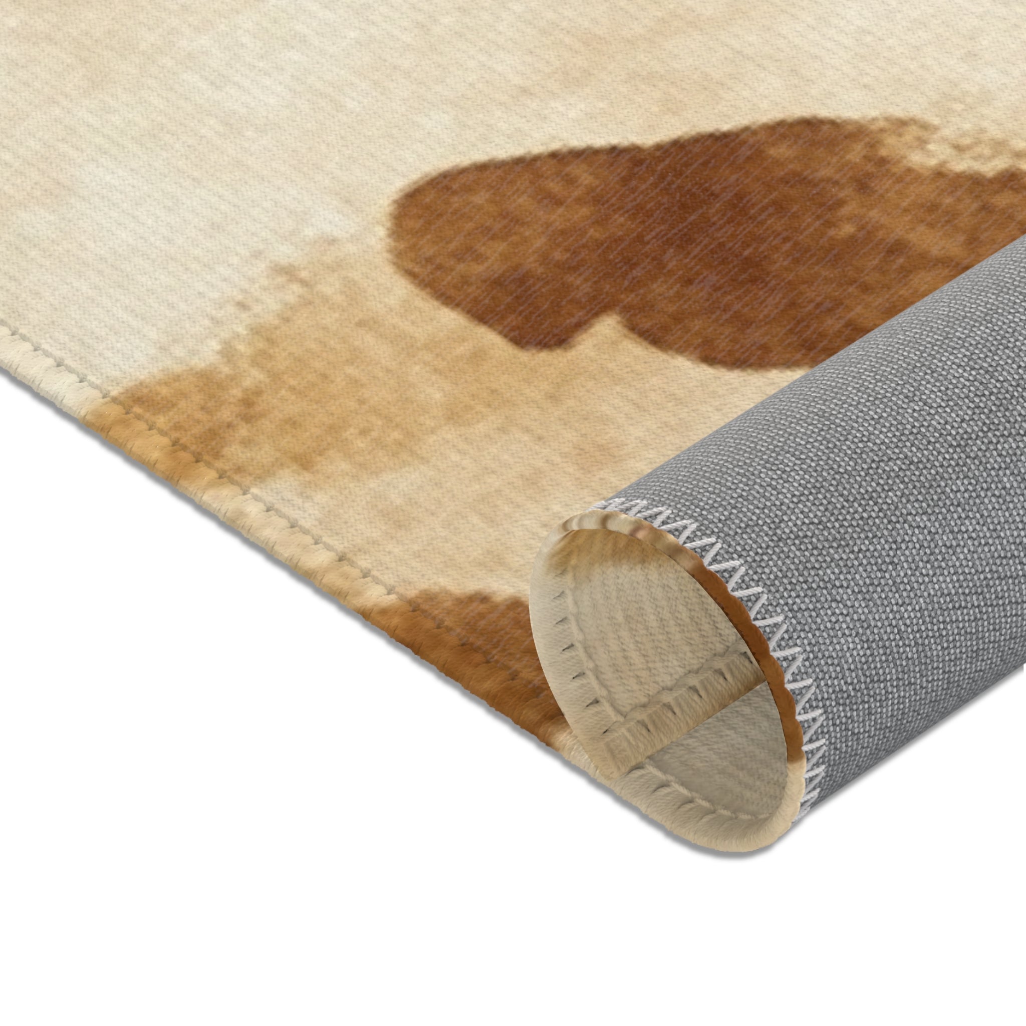 Mottled Brown and Beige Cowhide Area Rug, Artsulli - Art is Long, Life is Short, Home Decor, , , , , , , 
