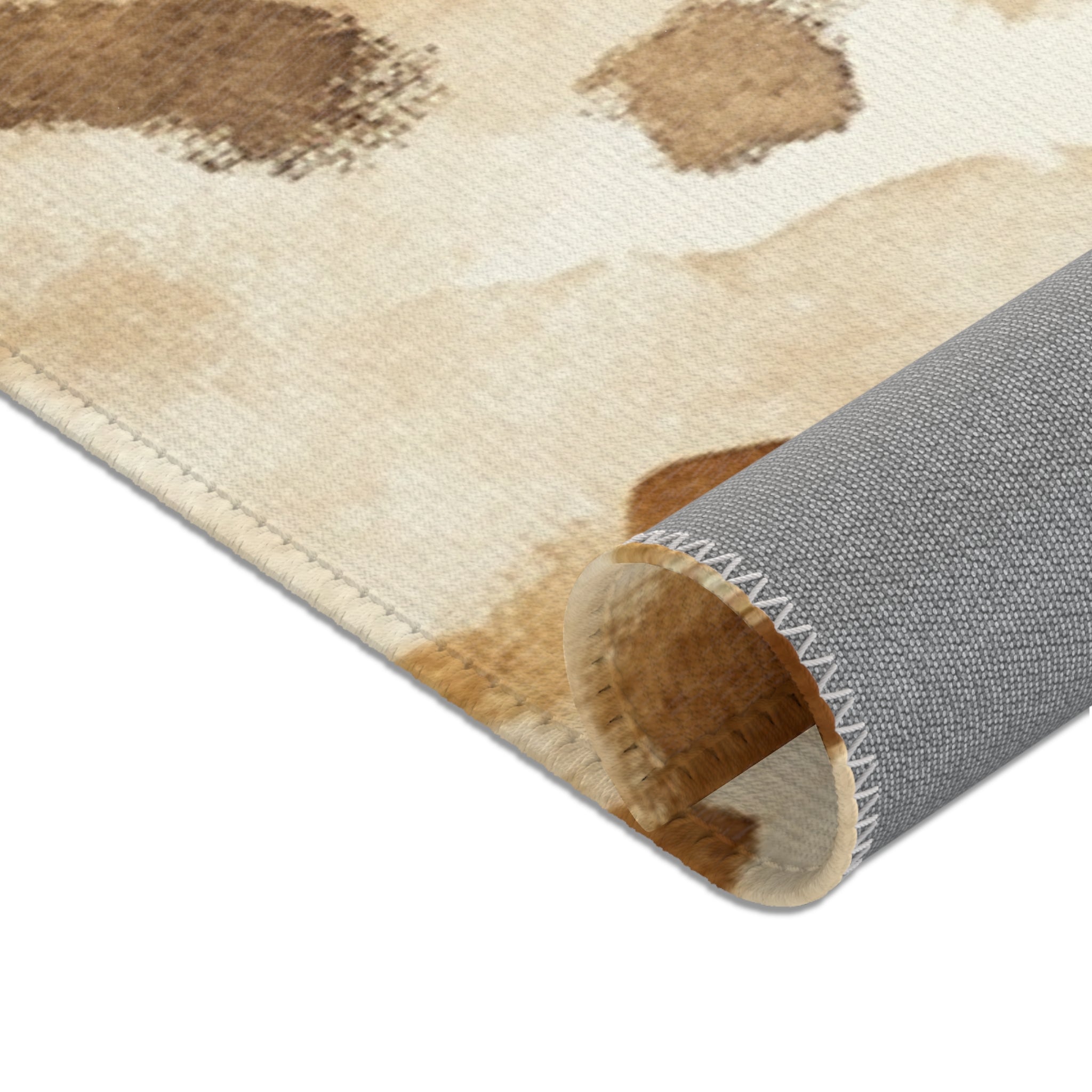Mottled Brown and Beige Cowhide Area Rug, Artsulli - Art is Long, Life is Short, Home Decor, , , , , , , 