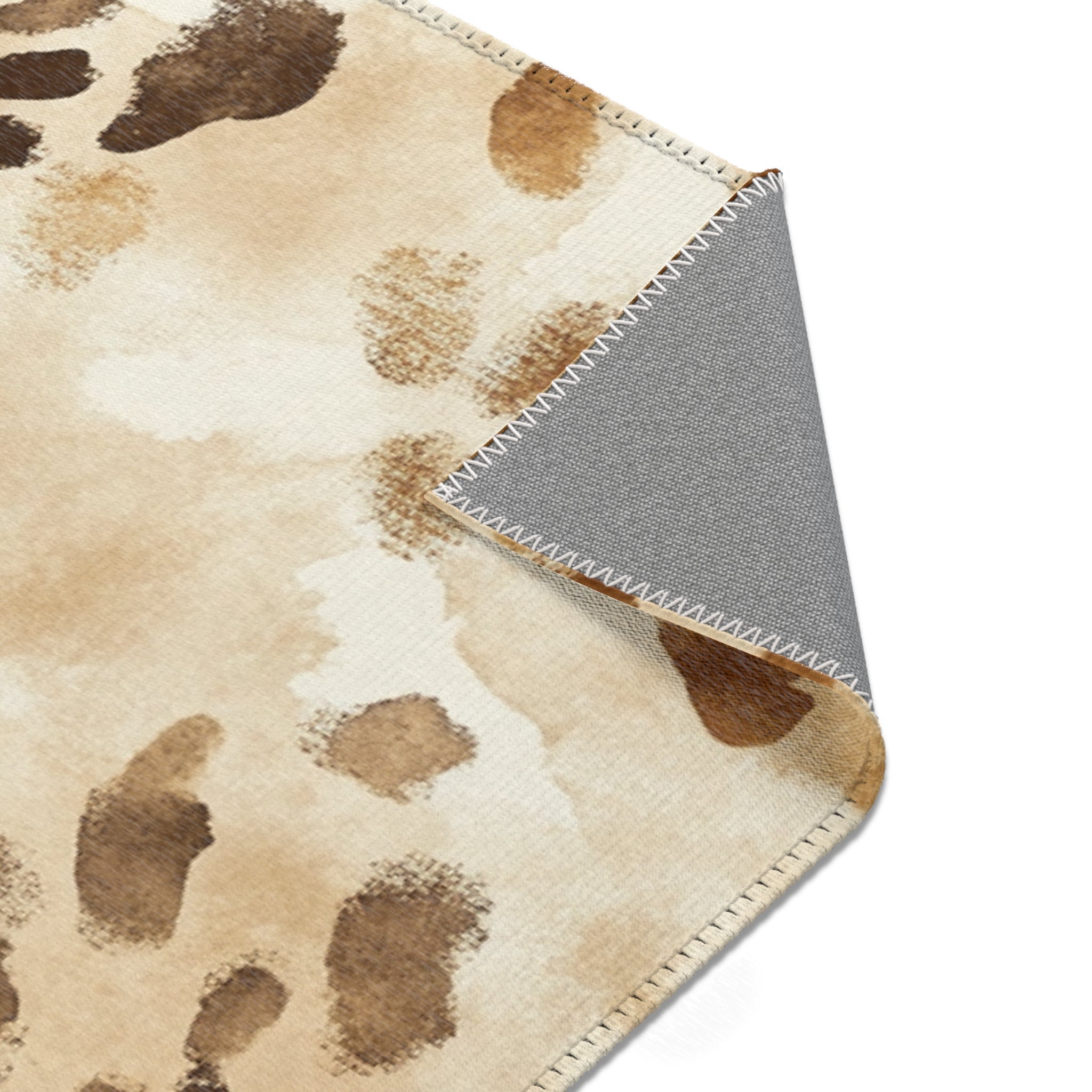 Mottled Brown and Beige Cowhide Area Rug, Artsulli - Art is Long, Life is Short, Home Decor, , , , , , , 