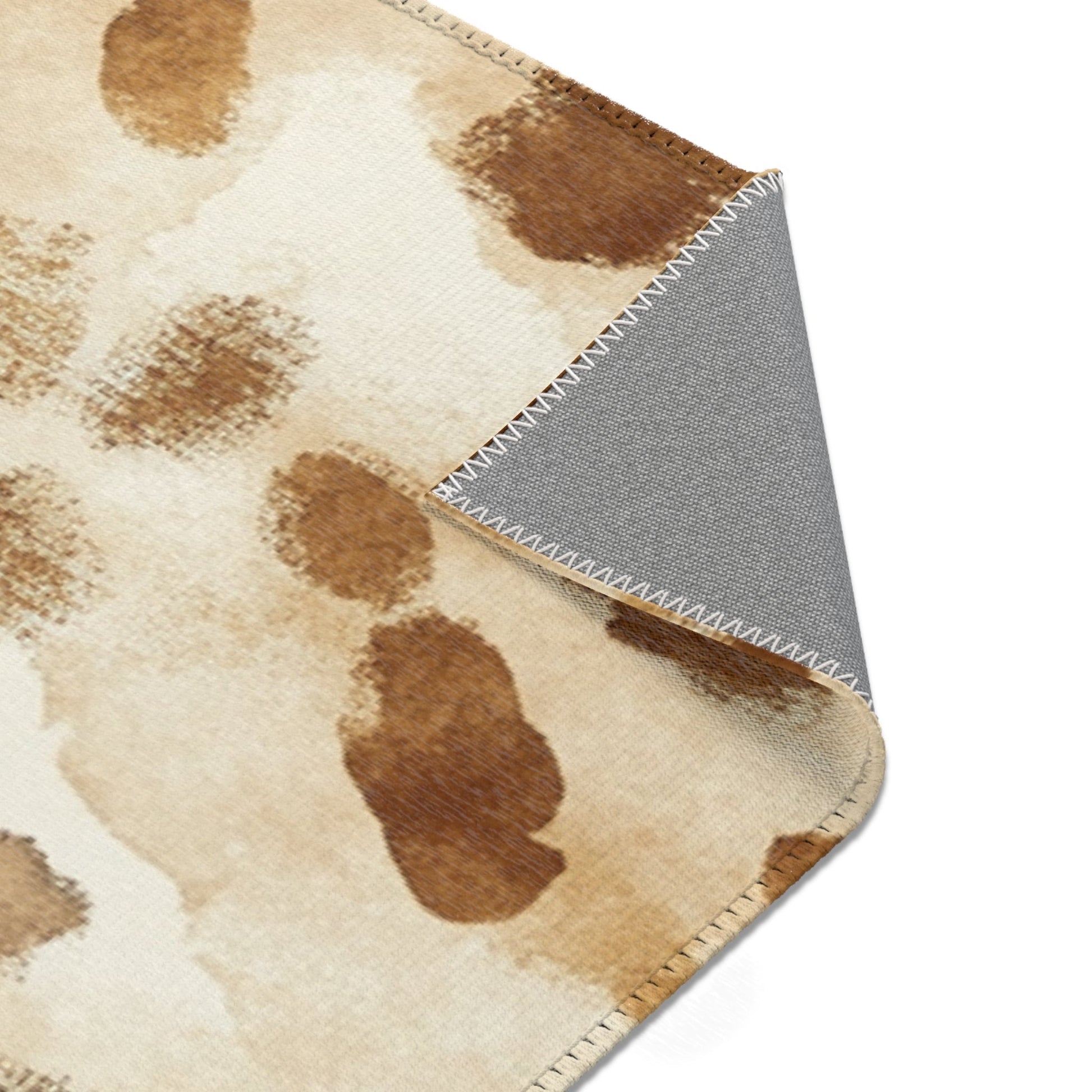 Mottled Brown and Beige Cowhide Area Rug, Artsulli - Art is Long, Life is Short, Home Decor, , , , , , , 