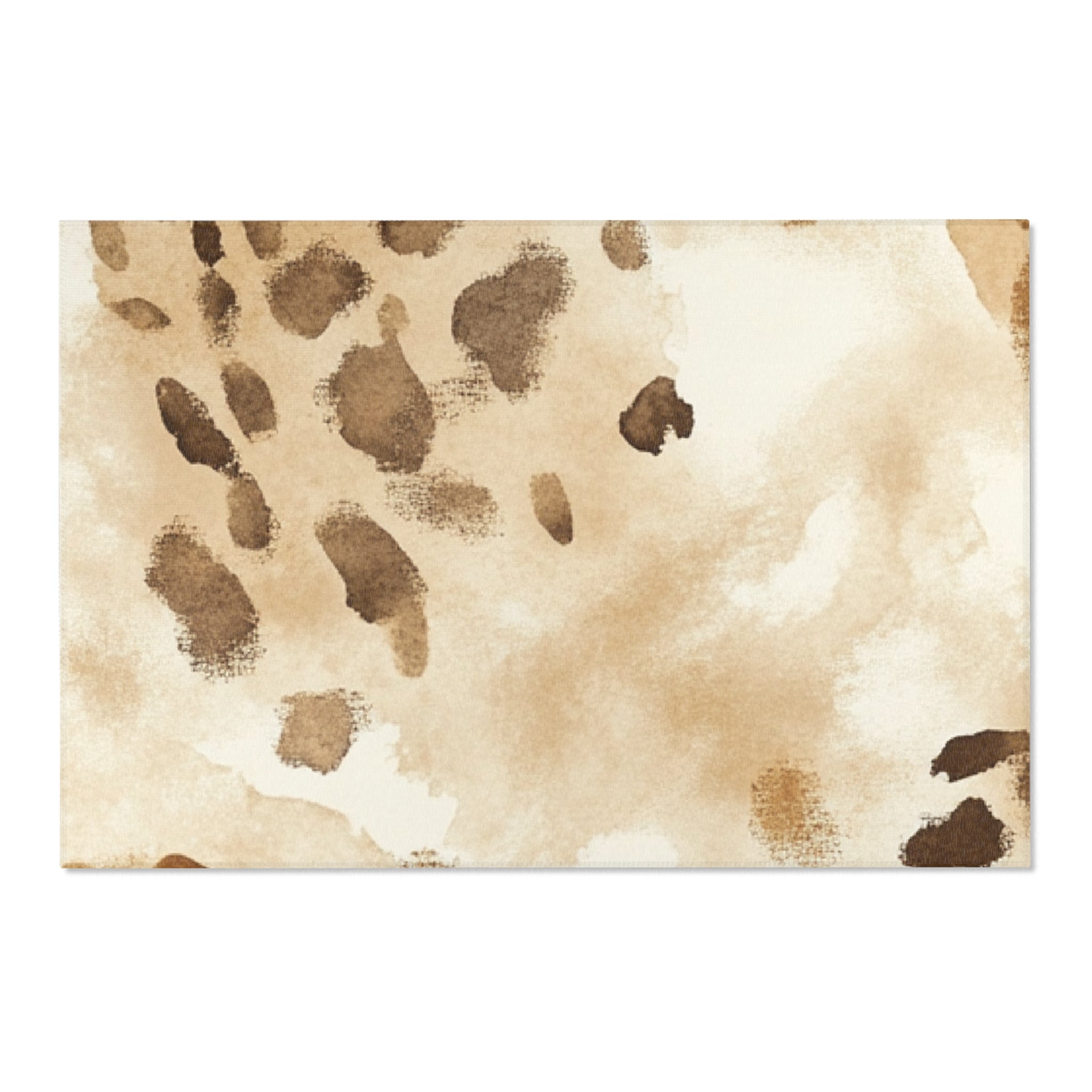 Mottled Brown and Beige Cowhide Area Rug, Artsulli - Art is Long, Life is Short, Home Decor, Size, 72" × 48", , , , , 10243803845460778735