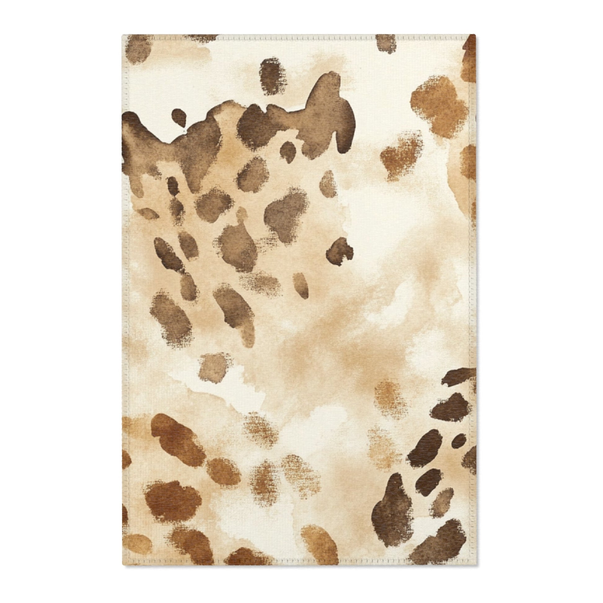 Mottled Brown and Beige Cowhide Area Rug, Artsulli - Art is Long, Life is Short, Home Decor, Size, 24" × 36", , , , , 27039472905981930121