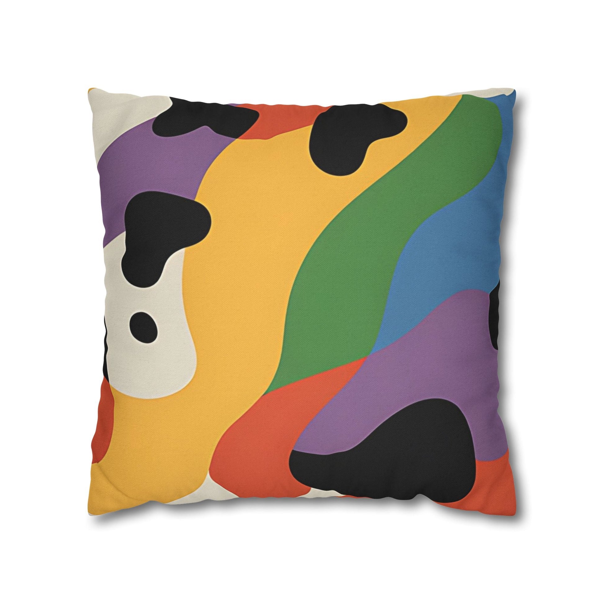 Multicolor Abstract Spotted Pillow, Artsulli - Art is Long, Life is Short, Home Decor, Size, 18" × 18", , , , , 10270738255754630107