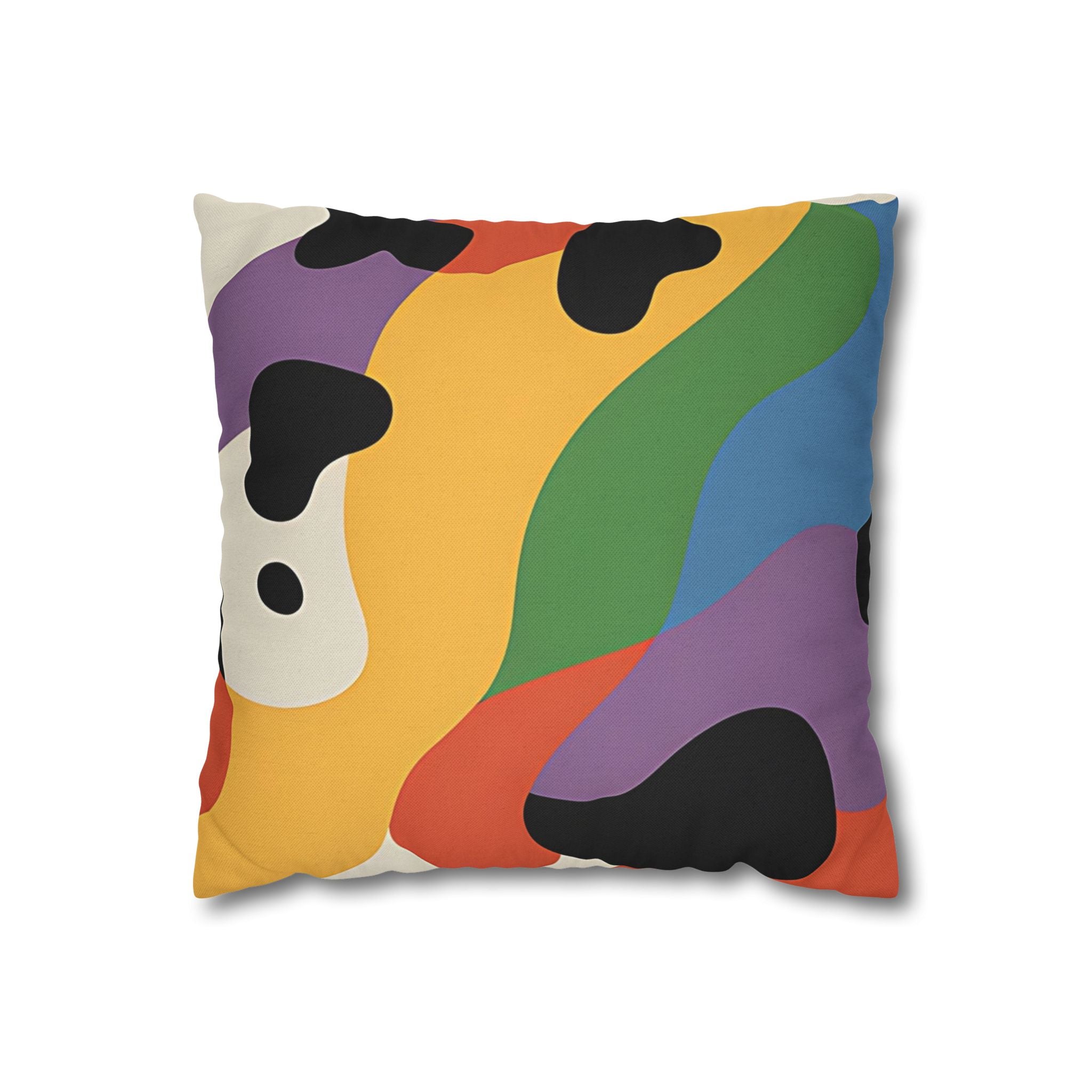 Multicolor Abstract Spotted Pillow, Artsulli - Art is Long, Life is Short, Home Decor, Size, 14" × 14", , , , , 12886976146928931406