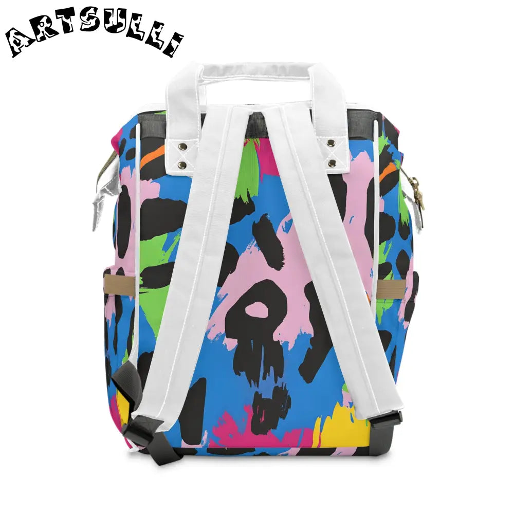 JAKKOUTTHEBXX Multicolor Leopard Print Diaper Backpack 2025