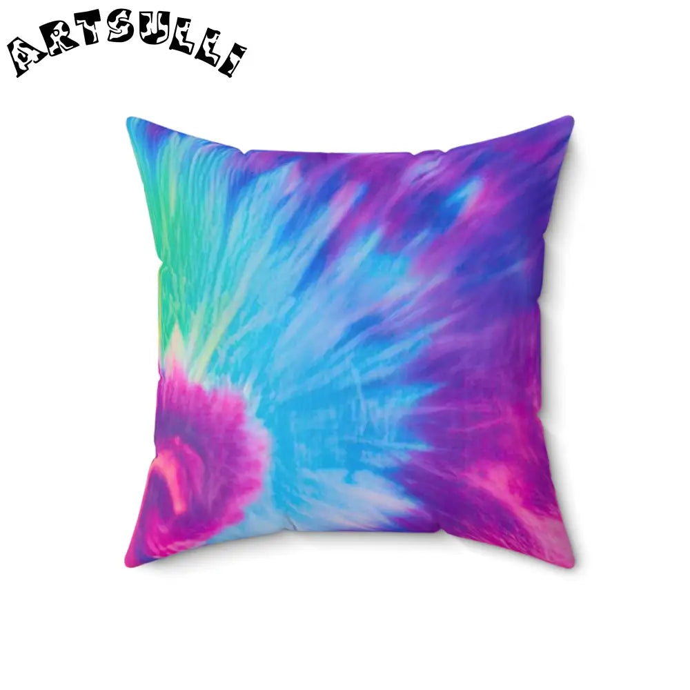 Multicolor Tie Dye Throw Pillow, Artsulli - Art is Long, Life is Short, Home Decor, , , , , , , 