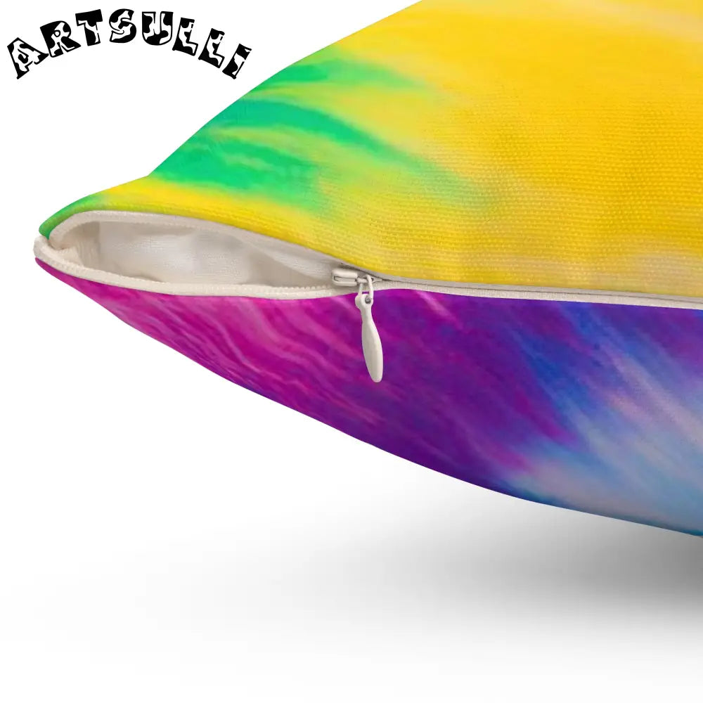 Multicolor Tie Dye Throw Pillow, Artsulli - Art is Long, Life is Short, Home Decor, , , , , , , 