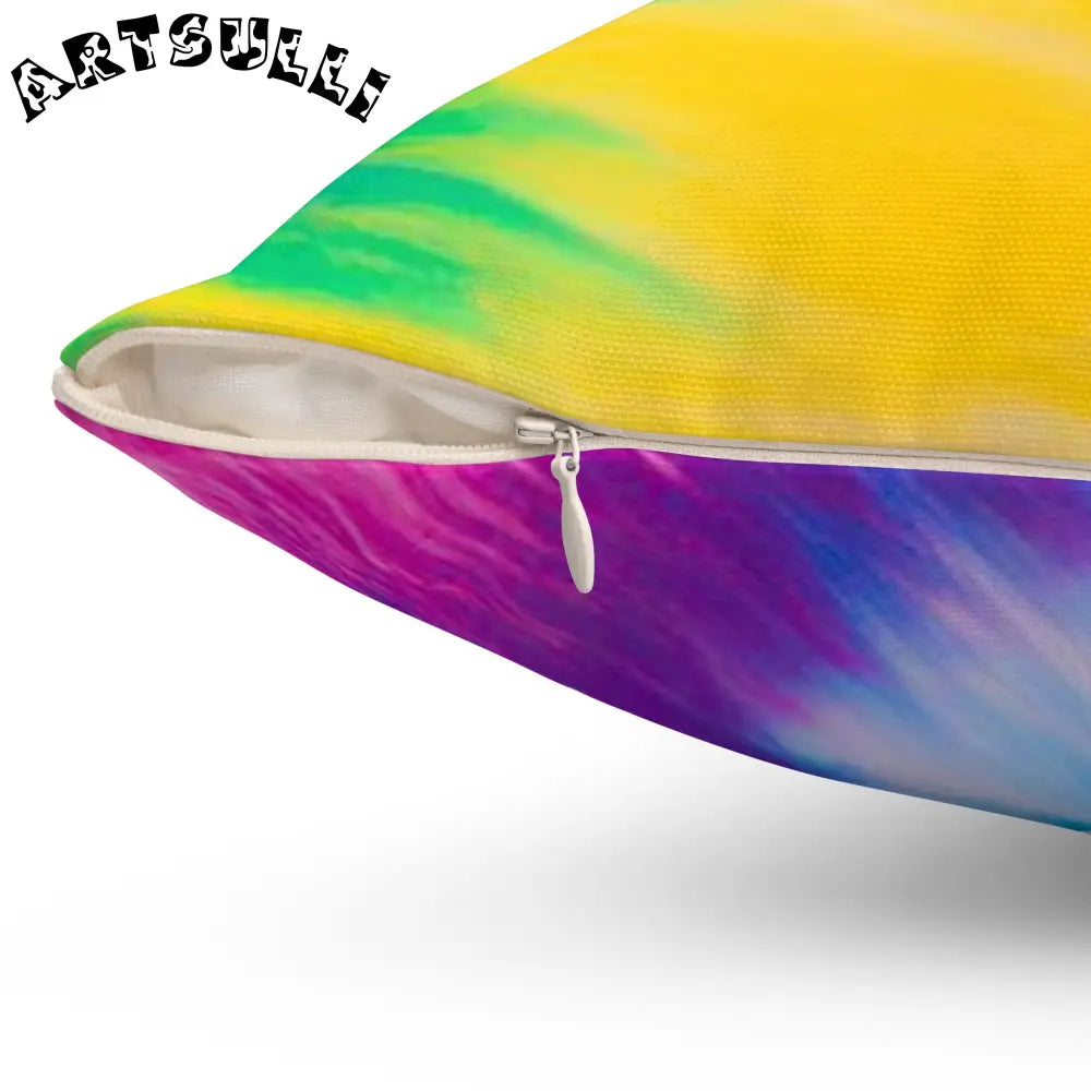 Multicolor Tie Dye Throw Pillow, Artsulli - Art is Long, Life is Short, Home Decor, , , , , , , 