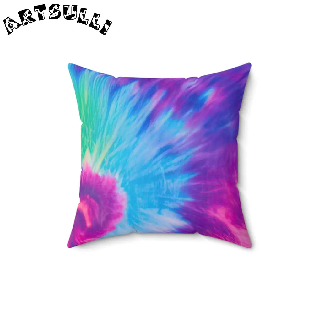 Multicolor Tie Dye Throw Pillow, Artsulli - Art is Long, Life is Short, Home Decor, , , , , , , 